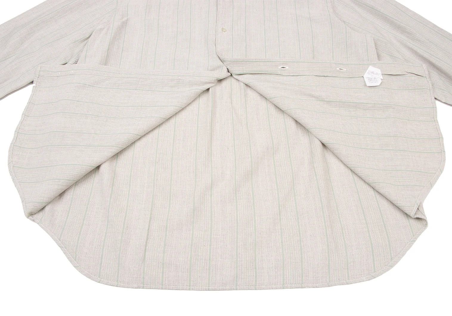 Emporio Armani Cotton Rayone Striped Shirt in Beige, Size L Size US L / EU 52-54 / 3 - 9 Thumbnail