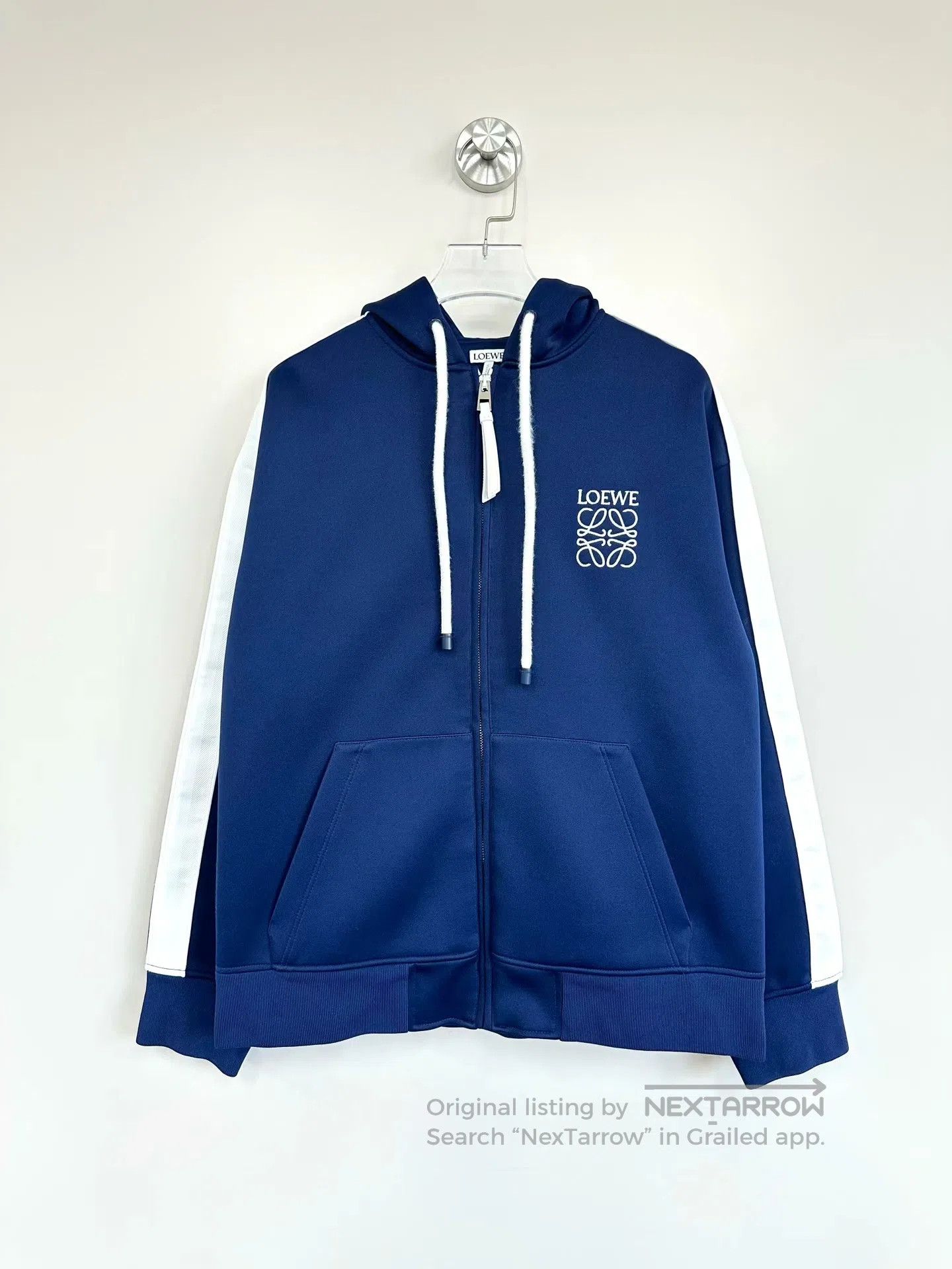 Loewe Loewe Dark blue embroidered logo zipper hooded sweater| Size US XS / EU 42 / 0 - 1 Thumbnail