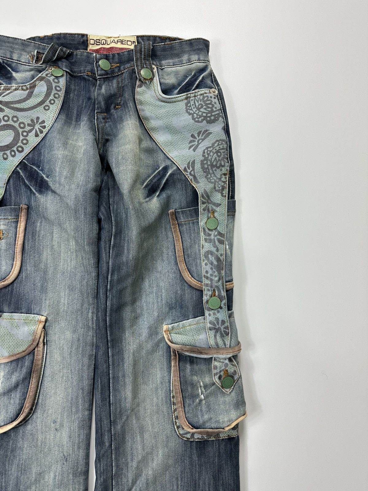 Dsquared2 Dsquared2 Cargo Multipocket Baggy Jeans 28 Size Y2K Fit Size 28" / US 6 / IT 42 - 6 Thumbnail
