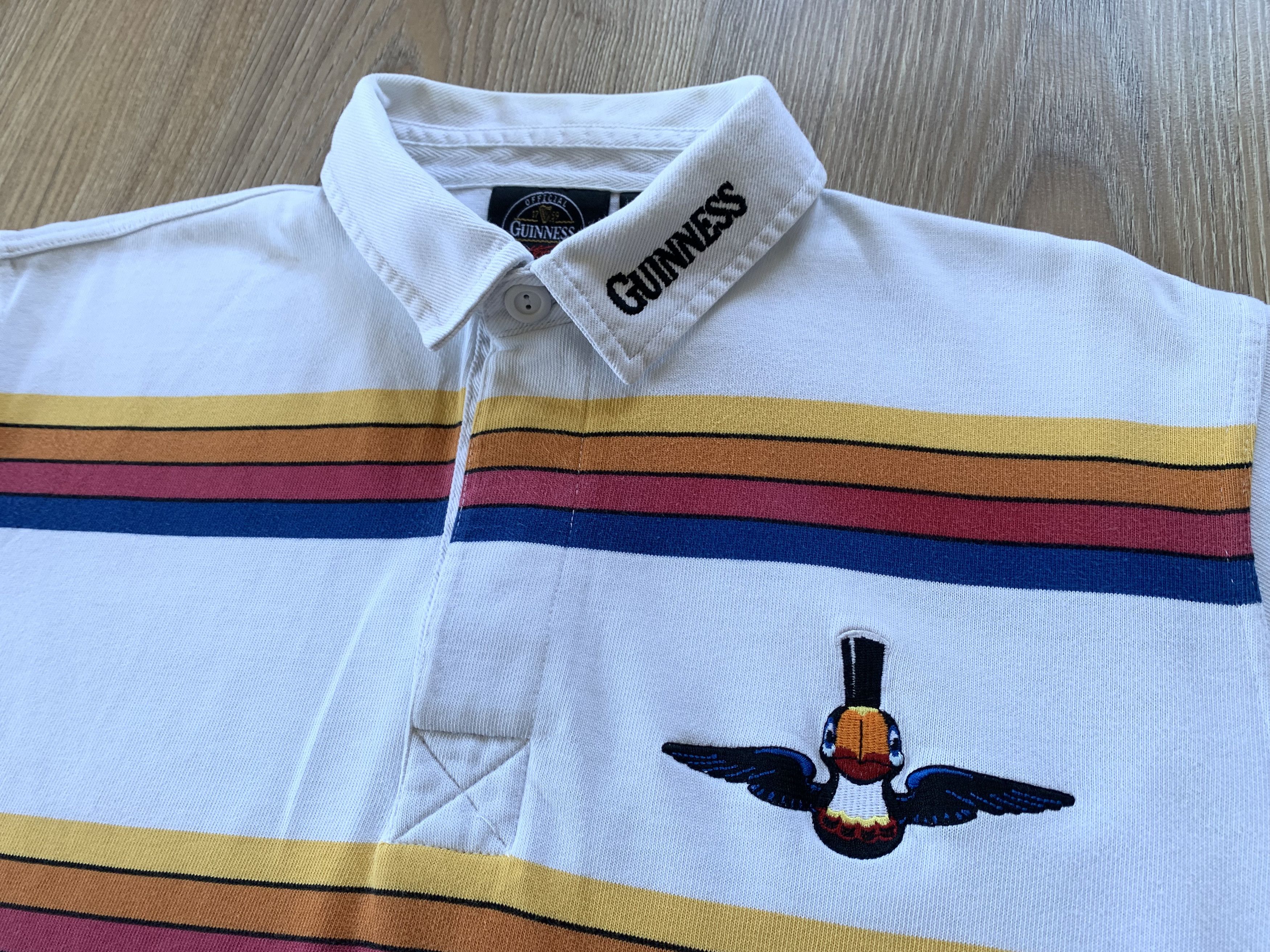 Vintage Vintage Guinness Toucan Cotton Stripe Beer Polo Shirt Size US M / EU 48-50 / 2 - 4 Thumbnail