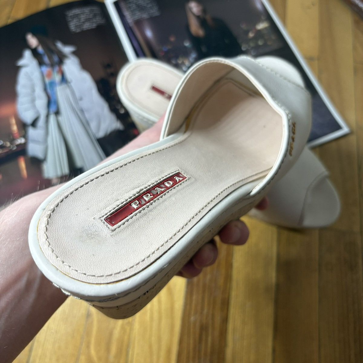 Prada Prada Vintage Mules 90s Italian Design Platform Heels Size US 8 / IT 38 - 8 Thumbnail