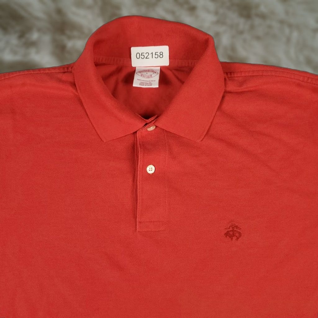 Brooks Brothers VINTAGE Brooks Brothers Polo Shirt Mens L Red Solid Short Sleeve Cotton Polo Shirt Men Large Red Casual Polo Shirt Size US L / EU 52-54 / 3 - 1 Thumbnail
