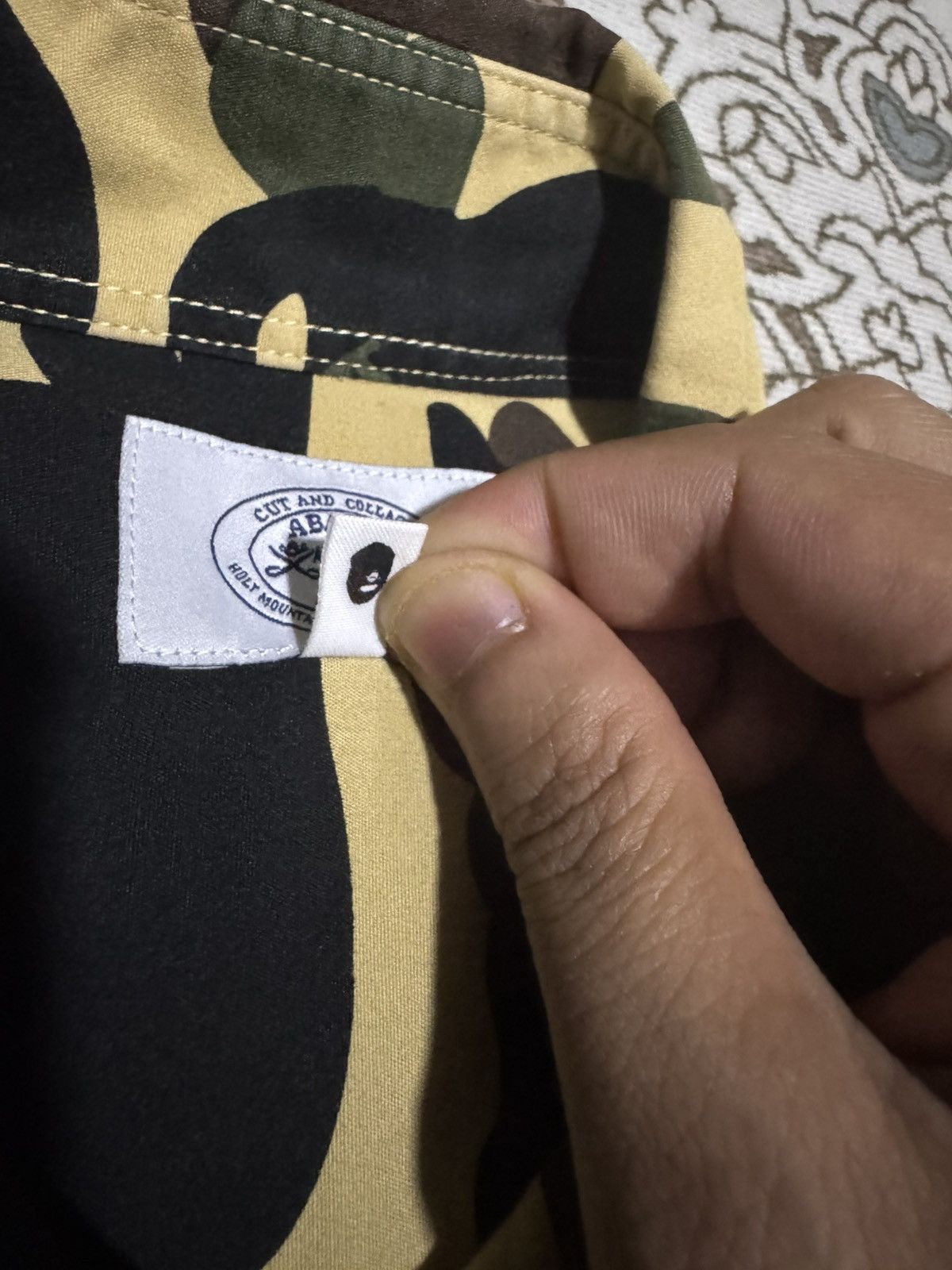 Bape OG A Bathing Ape 1st Camo BD L/S Spellout Shirt Size US XL / EU 56 / 4 - 8 Thumbnail