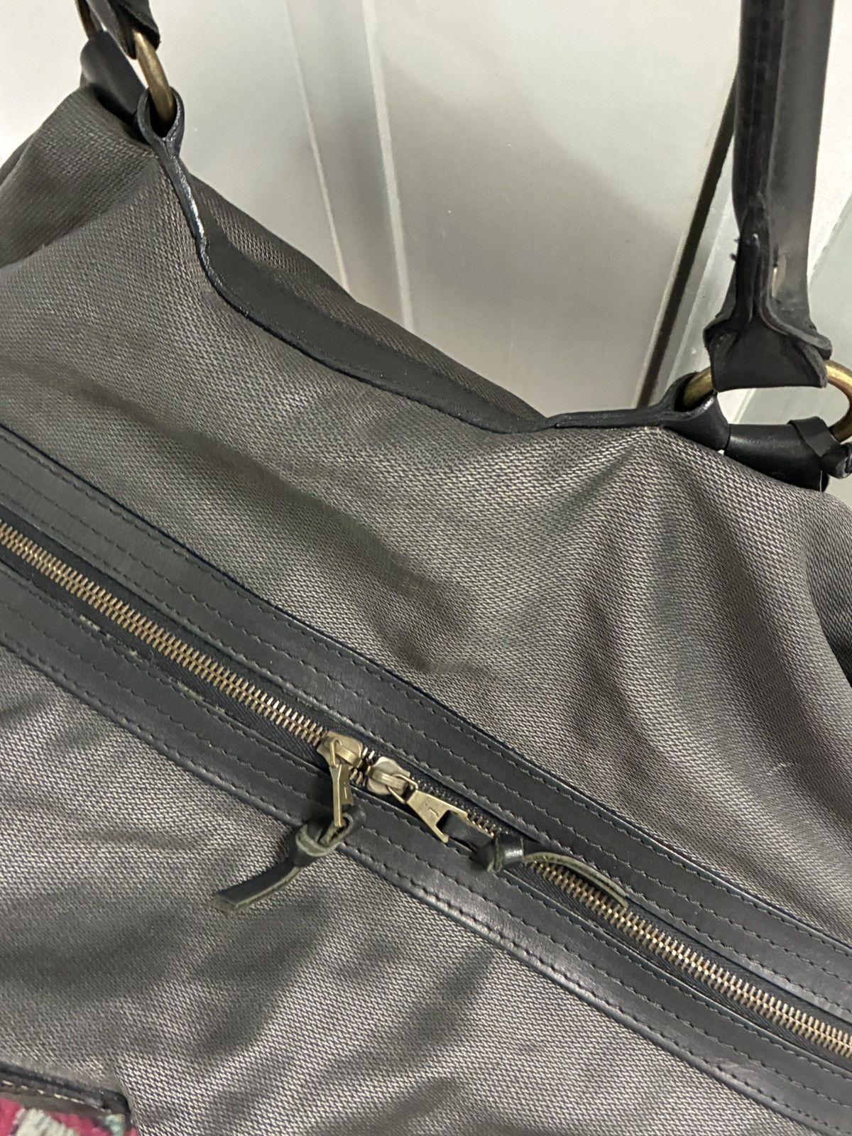 John Varvatos Canvas Leather Duffle Bag Size ONE SIZE - 6 Thumbnail