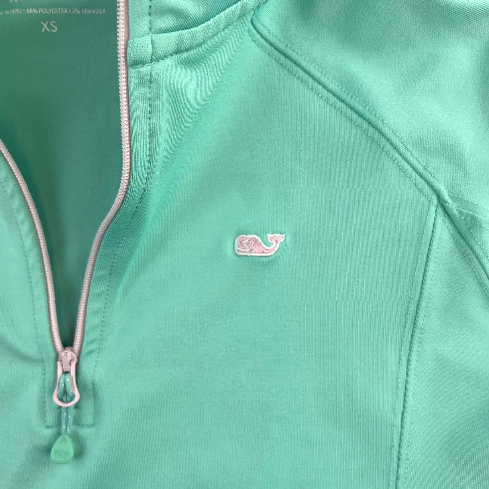 Vineyard Vines VINEYARD VINES Pullover Womens XS Green Performance Half Zip Athletic Lightweight Shirt Size XS / US 0-2 / IT 36-38 - 5 Thumbnail