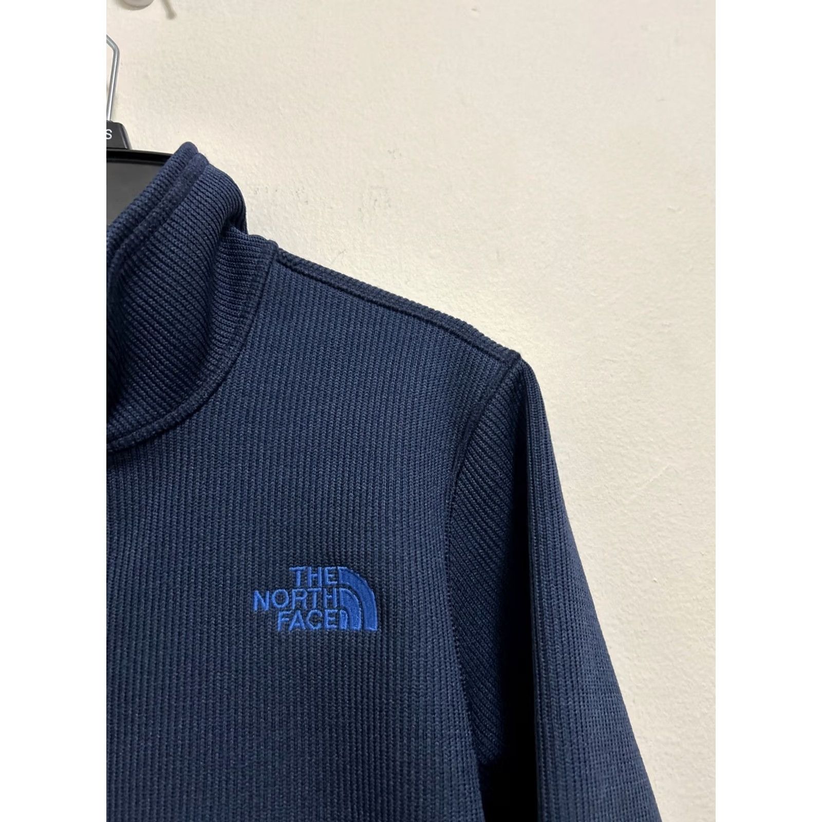 The North Face The North Face Krestwood Jacket Mens Small Blue Ribbed Full Zip Pockets Logo Embroidered Lined Knit Zip Pockets Stand-Up Collar Size US S / EU 44-46 / 1 - 5 Thumbnail