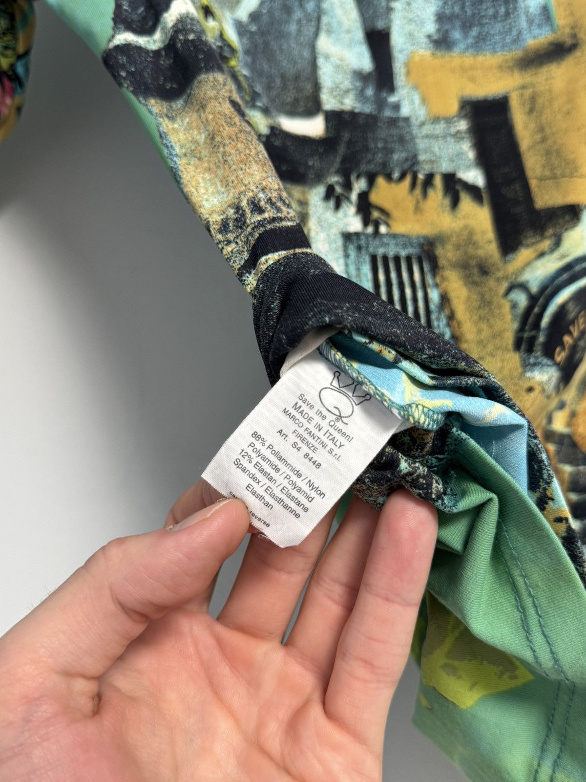 Other Save The Queen 90's Tops Fishbones Abstract Print Poliammide Size M / US 6-8 / IT 42-44 - 10 Thumbnail