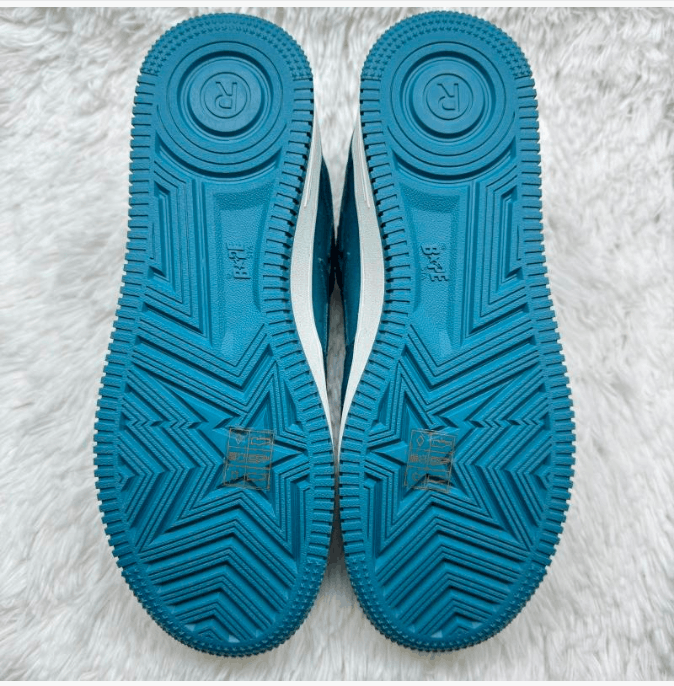 Bape A Bathing Ape Bapesta Low Teal Suede Sneakers Size US 9.5 / EU 42-43 - 5 Thumbnail
