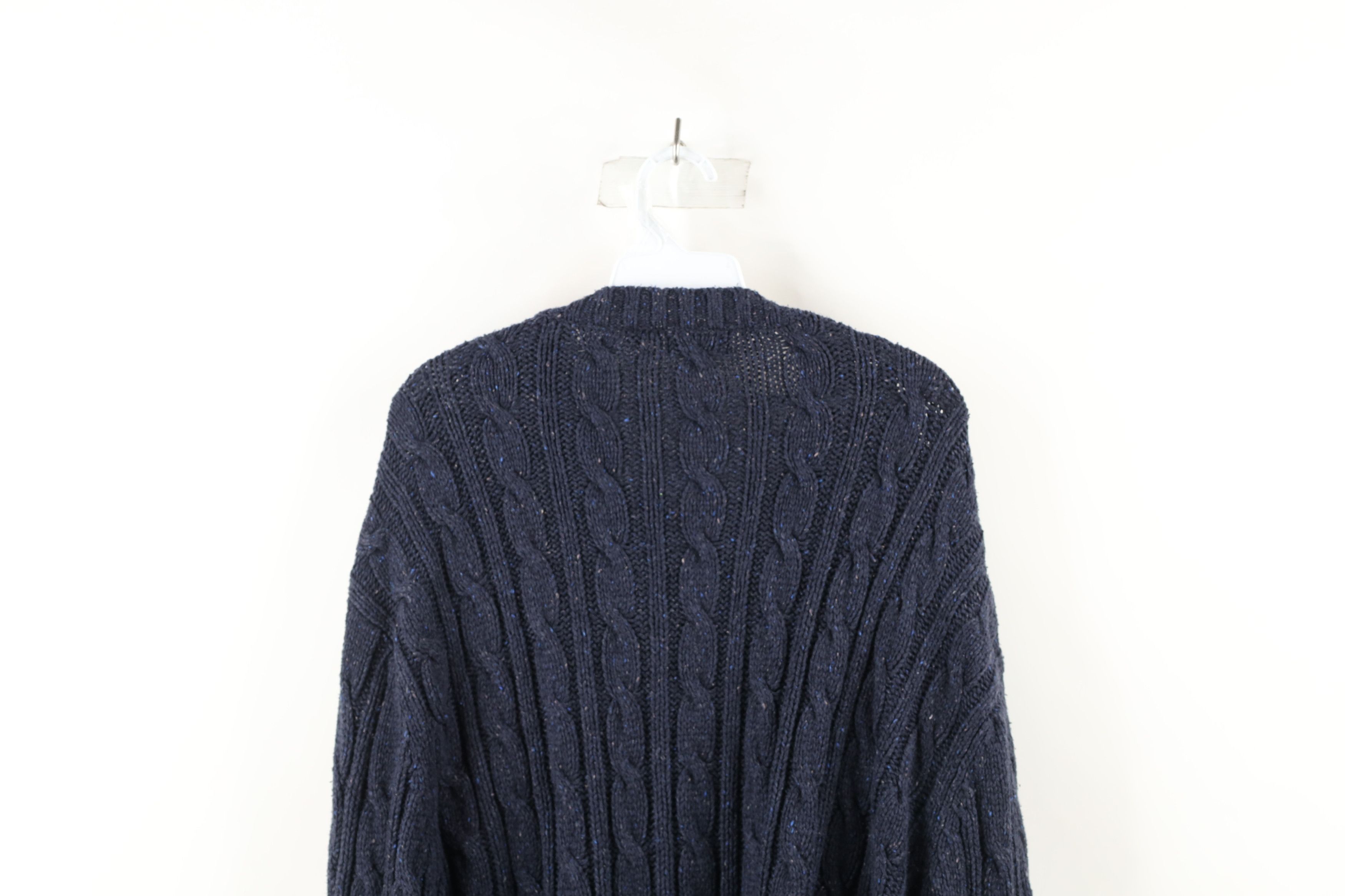 Vintage Vintage 90s Streetwear Chunky Cable Knit Fisherman Sweater Size US XXL / EU 58 / 5 - 6 Thumbnail