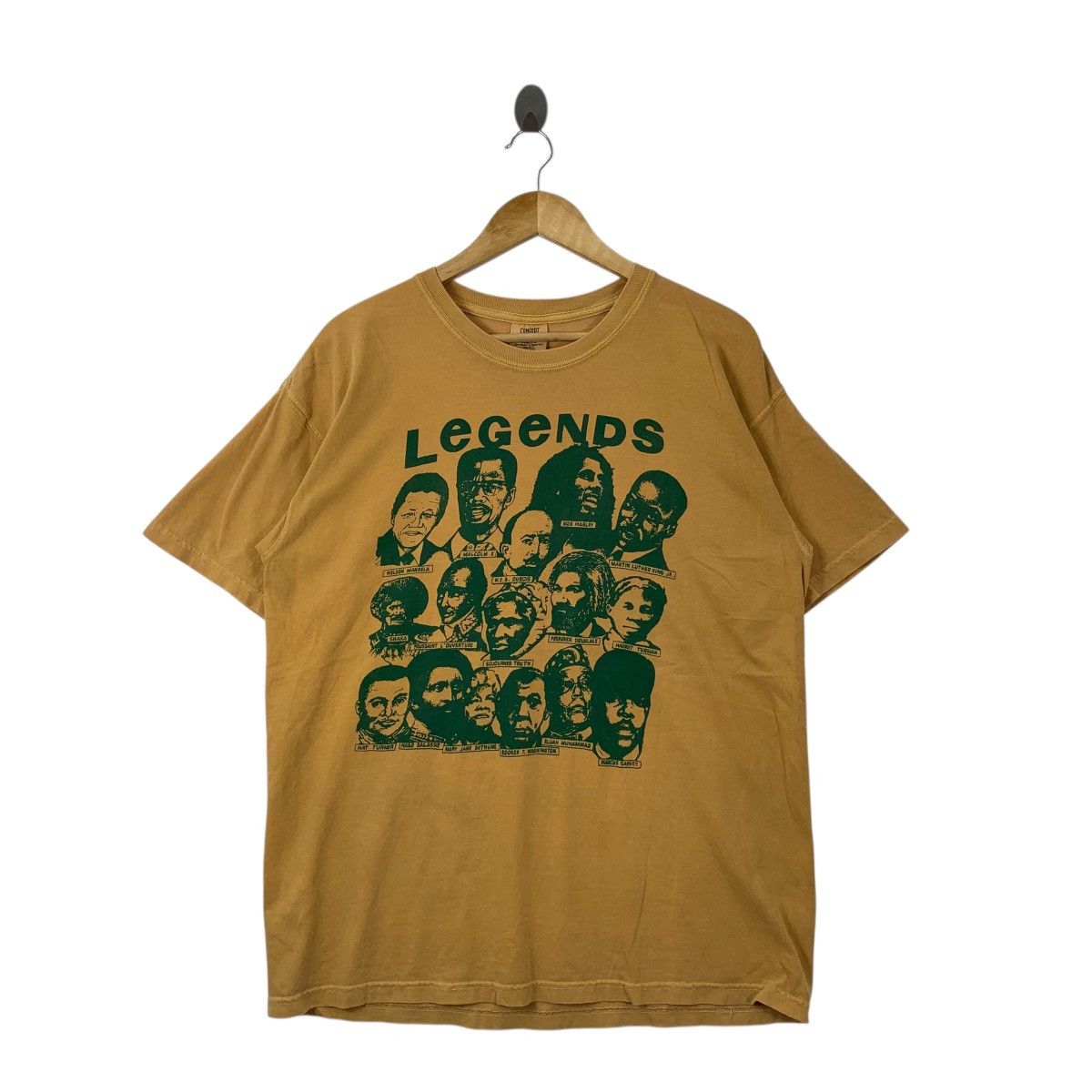 Vintage Vintage 90s LEGENDS NELSON MANDELA Malcolm X Tee Shirt Top Size US L / EU 52-54 / 3 - 1 Thumbnail