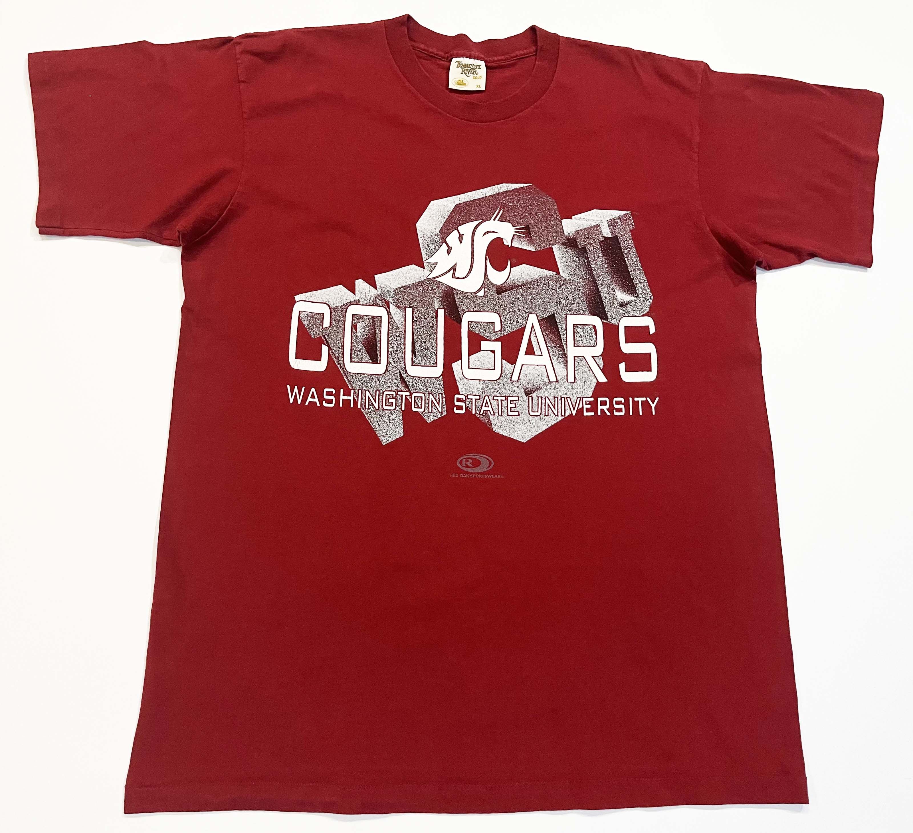 NCAA × Vintage Vintage Tennessee River WSU Washington State Cougars T-Shirt Size US XL / EU 56 / 4 - 1 Thumbnail