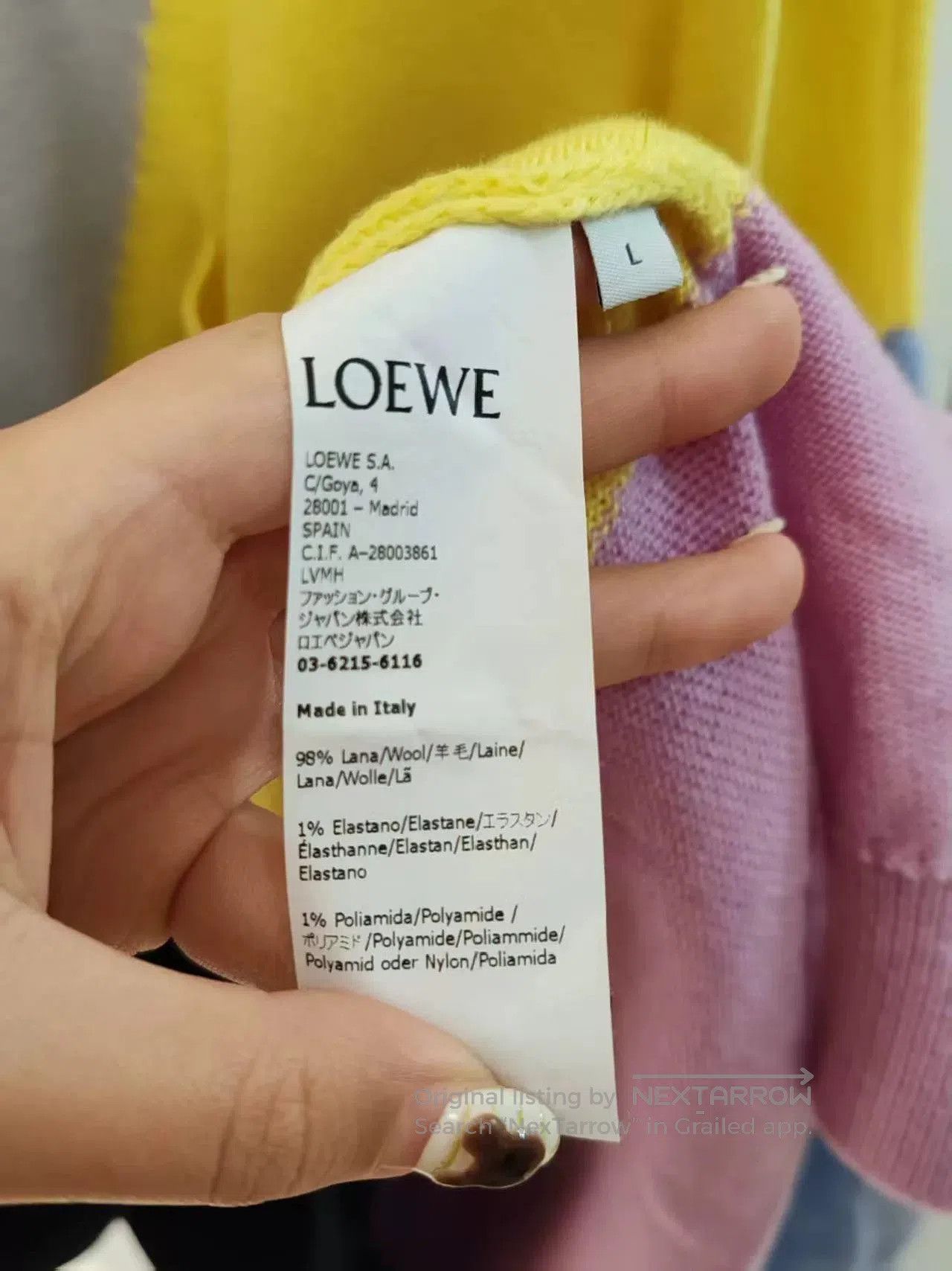 Loewe Loewe Wool Knitted Sweater with Logo. Size US M / EU 48-50 / 2 - 4 Thumbnail
