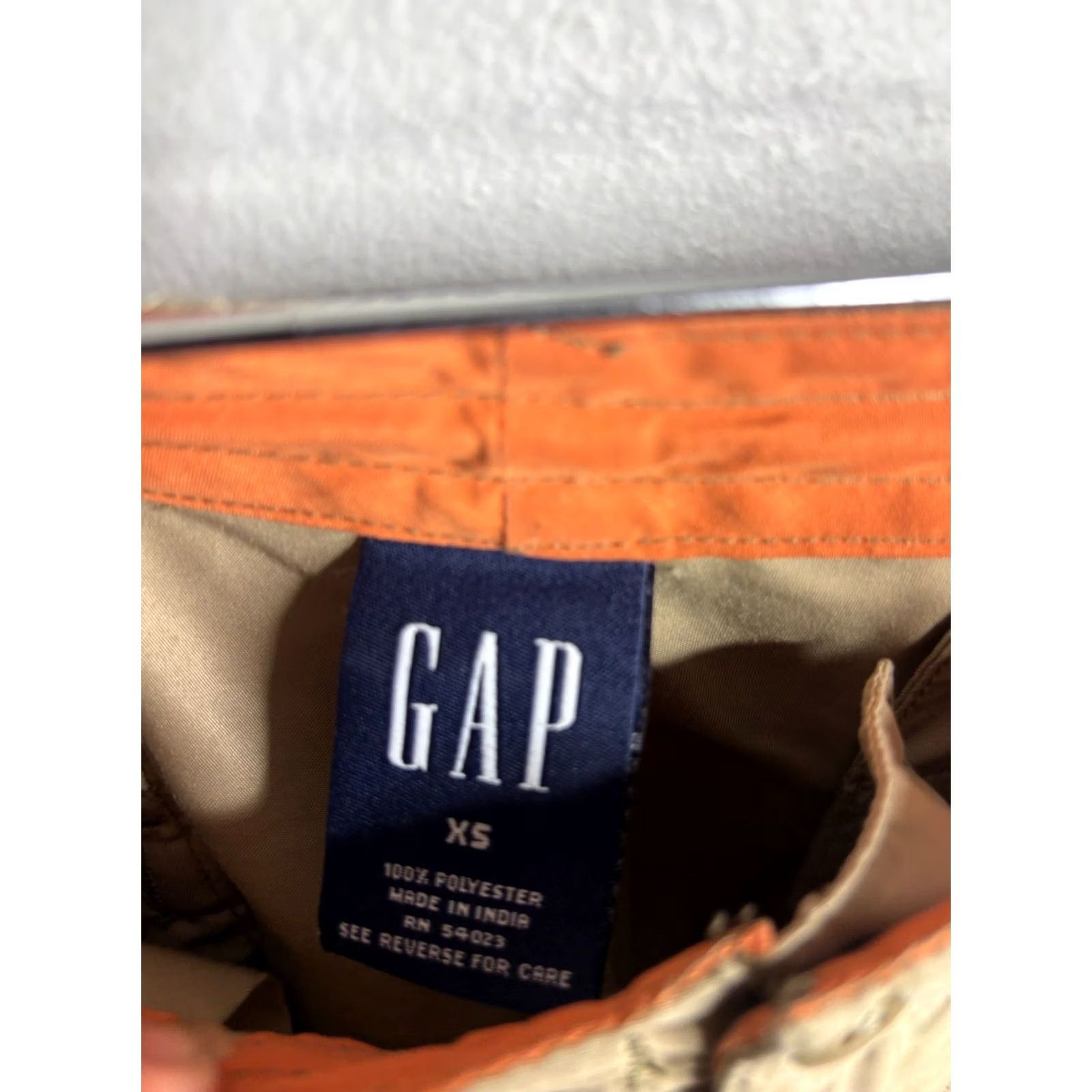 Gap GAP Mens XS Beige Cargo Pants Cargo Pocket Vintage 90s Straight Front Regular Leg Style Pants Shirts? Size US 27 - 4 Thumbnail