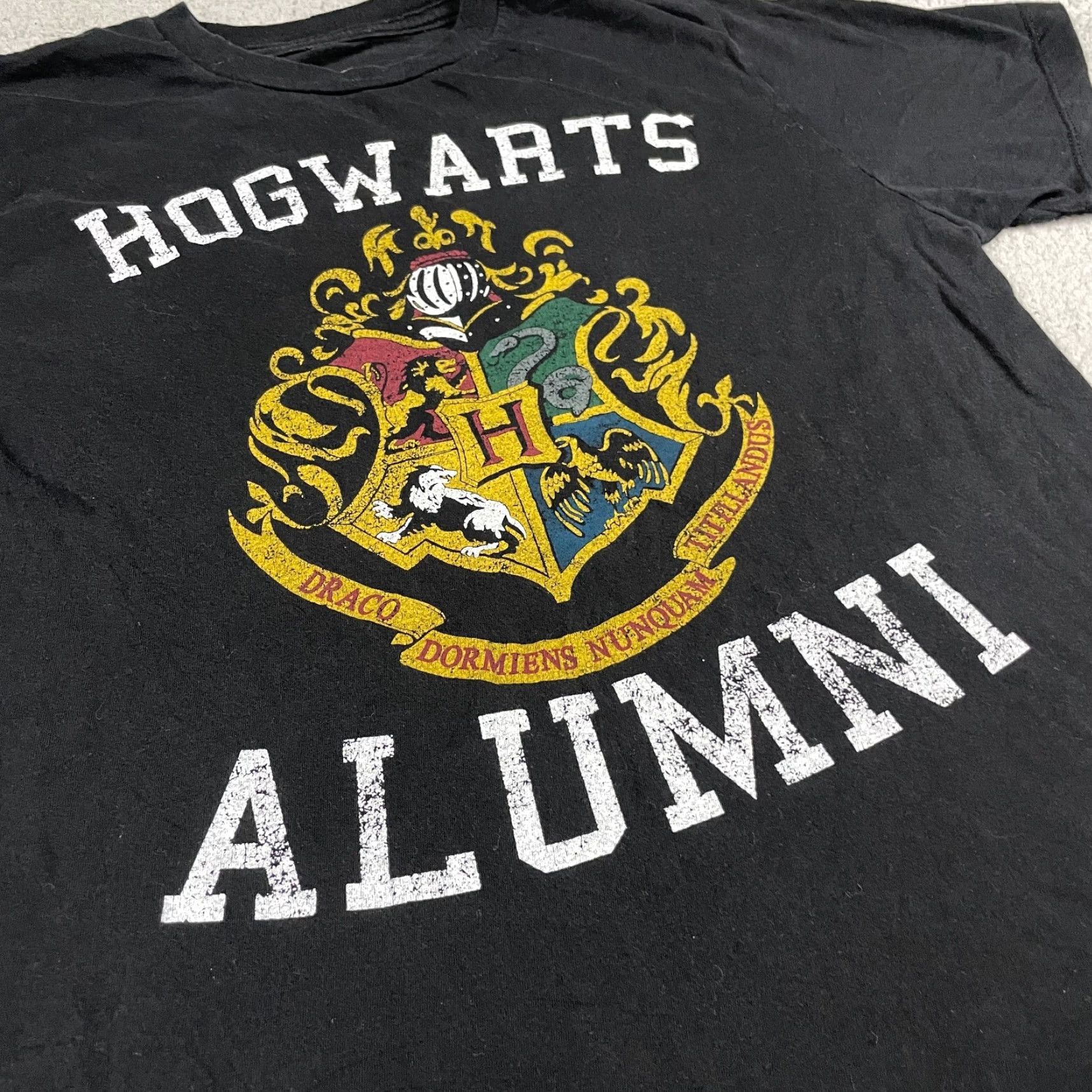 Vintage Hogwarts Potter Harry Potter Tshirt Adult Large Gray Crew Neck Shirt Mens Football Logo Alumni Team Crest Confert Hogwarts Alumni Shirt Gray Size US L / EU 52-54 / 3 - 3 Thumbnail