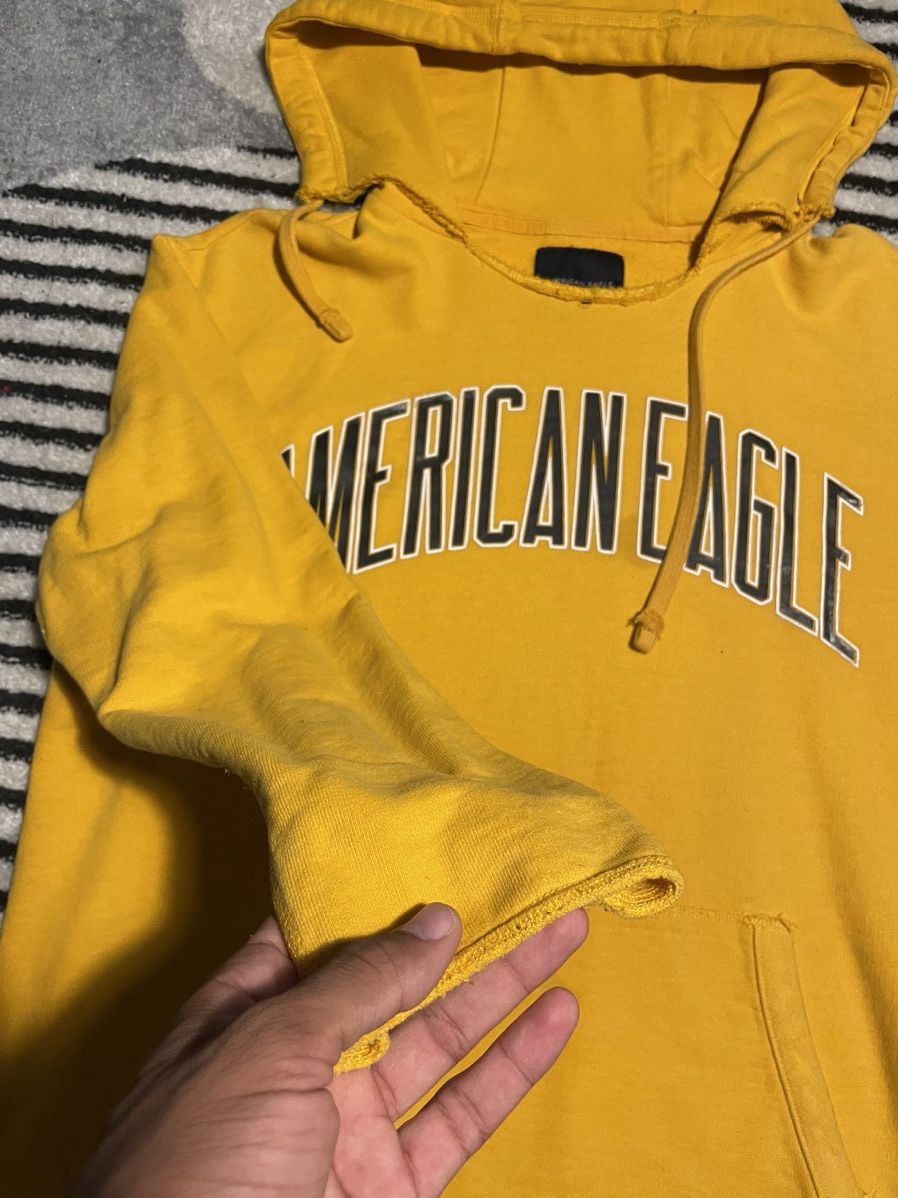 American Eagle Outfitters × Vintage Vintage Cropped American Eagle staple hoodie Size US L / EU 52-54 / 3 - 3 Thumbnail