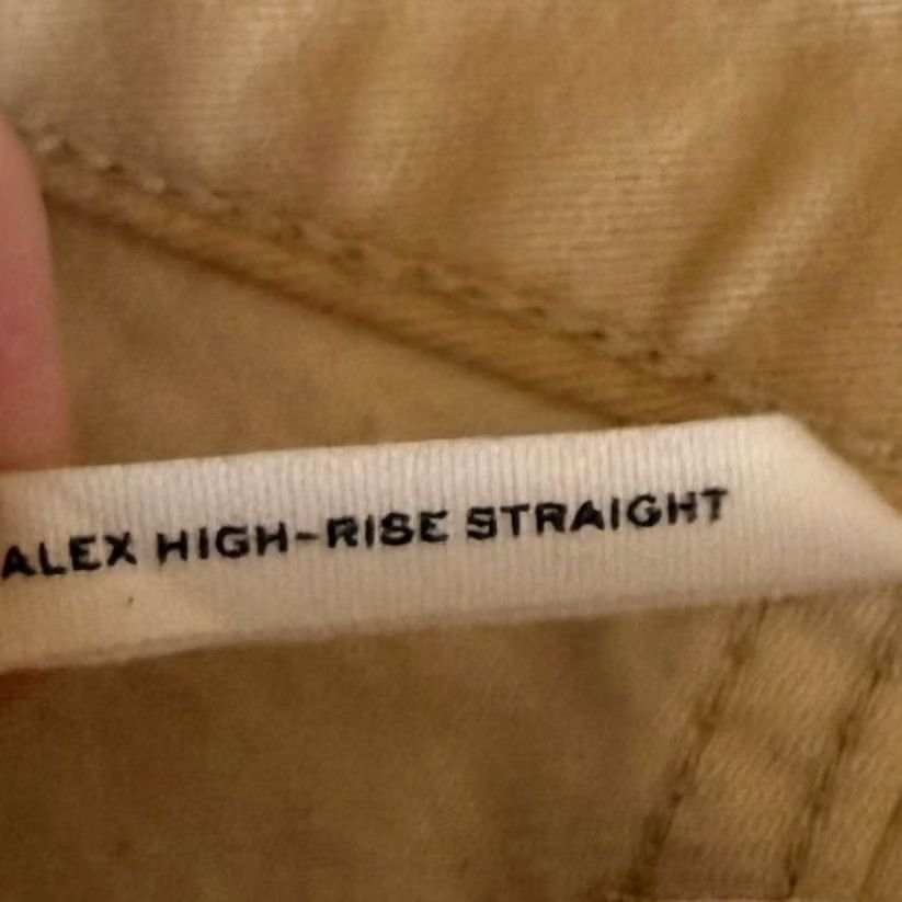 Rag & Bone Rag & Bone Alex High Rise Straight Jeans Ecru Organic Cotton Button Fly 32 5-Pocket Women Jeans Size 24" / US 00 / IT 34 - 5 Thumbnail