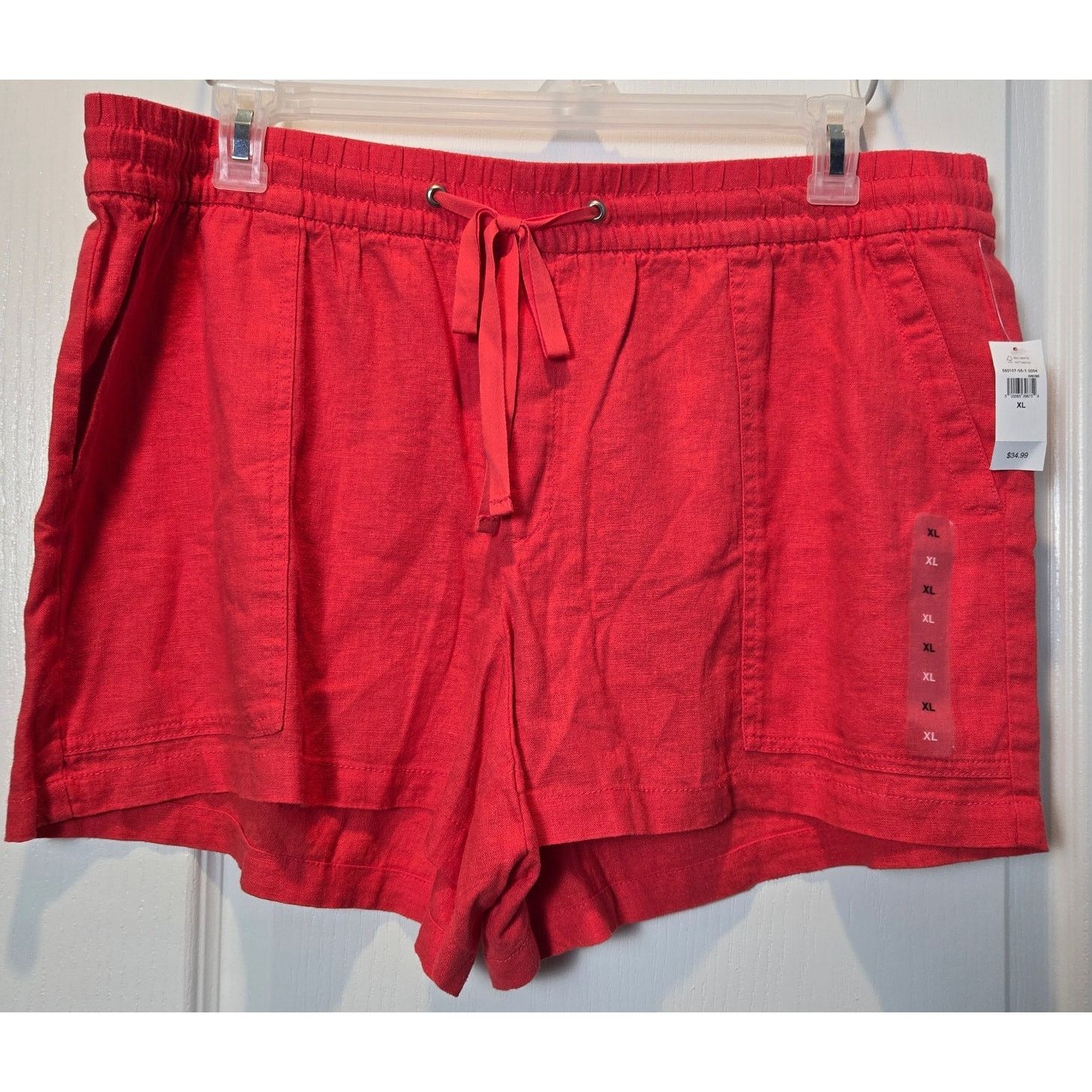 Gap NWT Gap pull on utility linen blend shorts sz XL coral Size 36" / US 14 / IT 50 - 1 Thumbnail