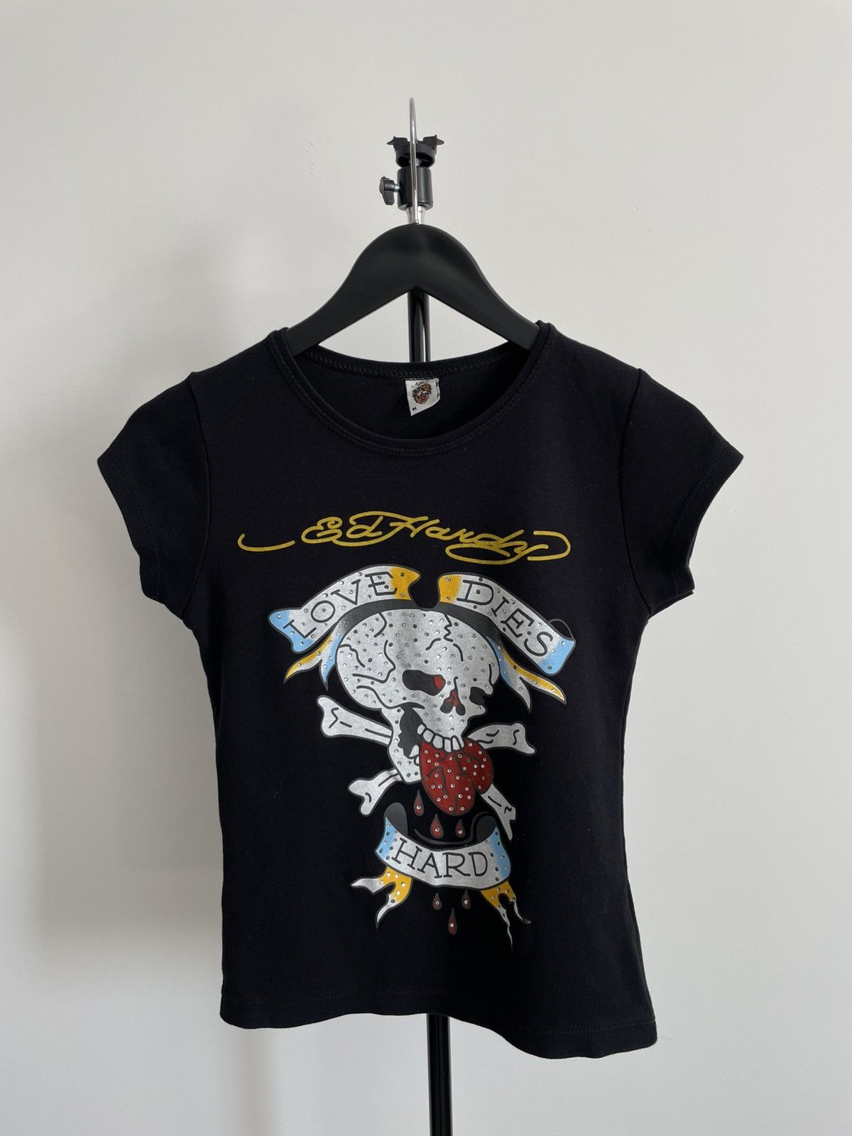 Ed Hardy Vintage Y2K Ed Hardy 00’s Skull Heart T-Shirt Japan RARE Size M / US 6-8 / IT 42-44 - 2 Thumbnail