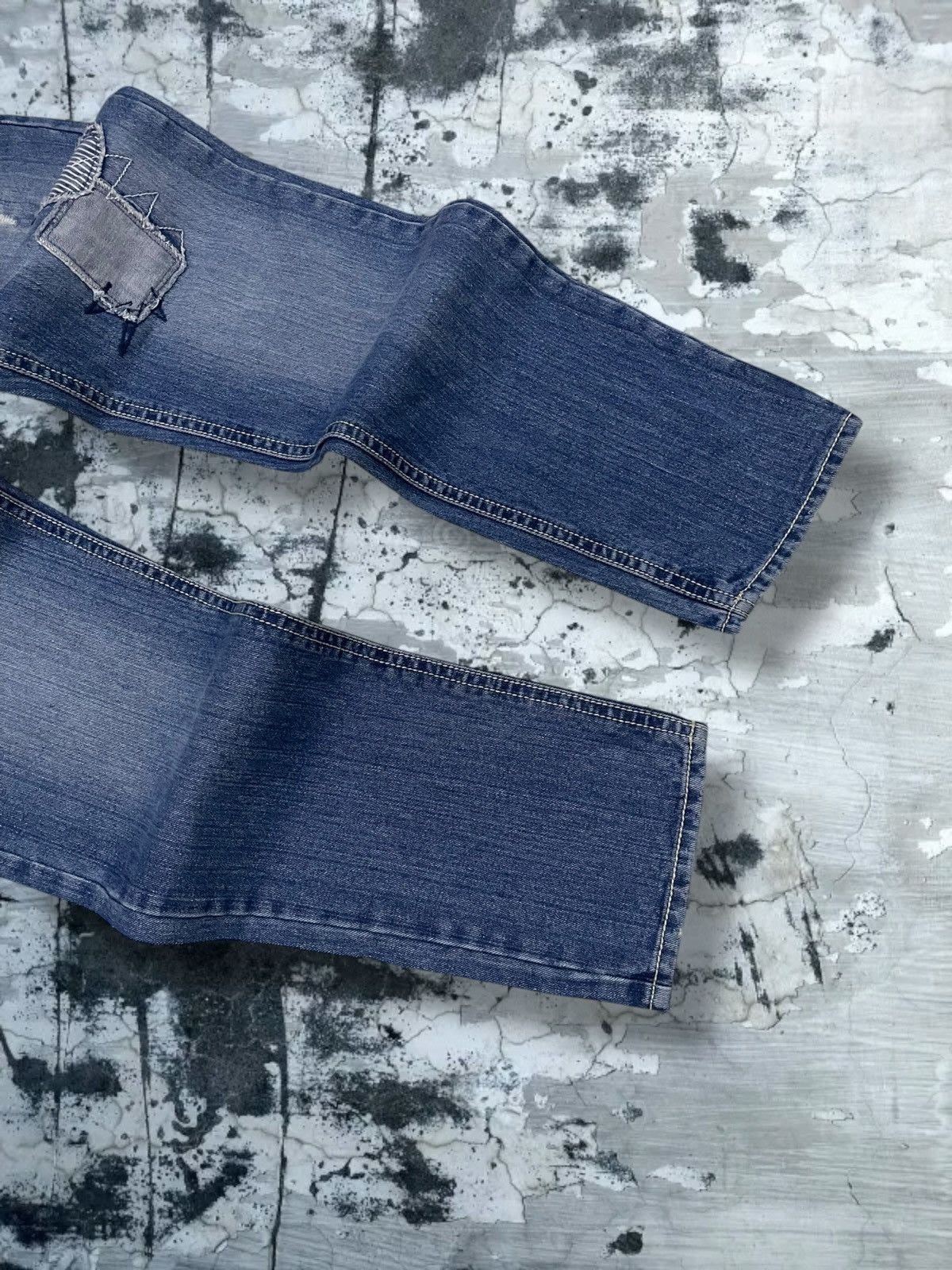 Japanese Brand Vintage 1990s Japan Designer Casse Jeans Patchwork Denim Size US 30 / EU 46 - 5 Thumbnail