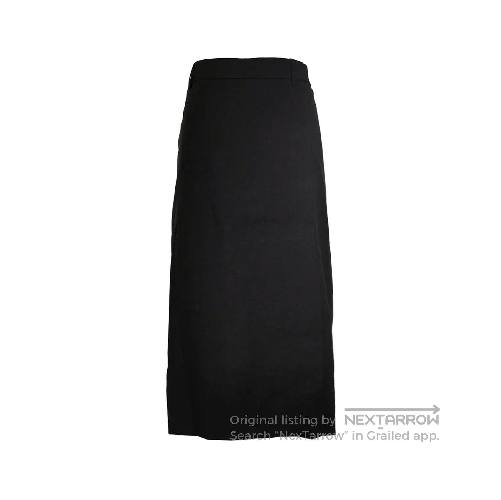 Prada Prada Black Wool Midi Skirt Size 42 . Size 41" - 1 Thumbnail