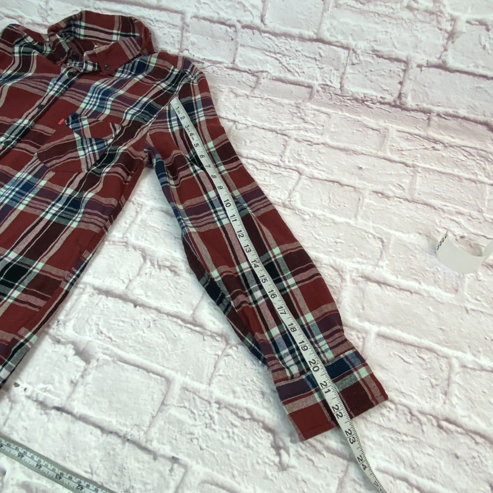 Levi's VINTAGE Levi's Flannel Shirt Mens Size M Plaid Long Sleeve Button-Up Top Casual Cotton Size US M / EU 48-50 / 2 - 6 Thumbnail