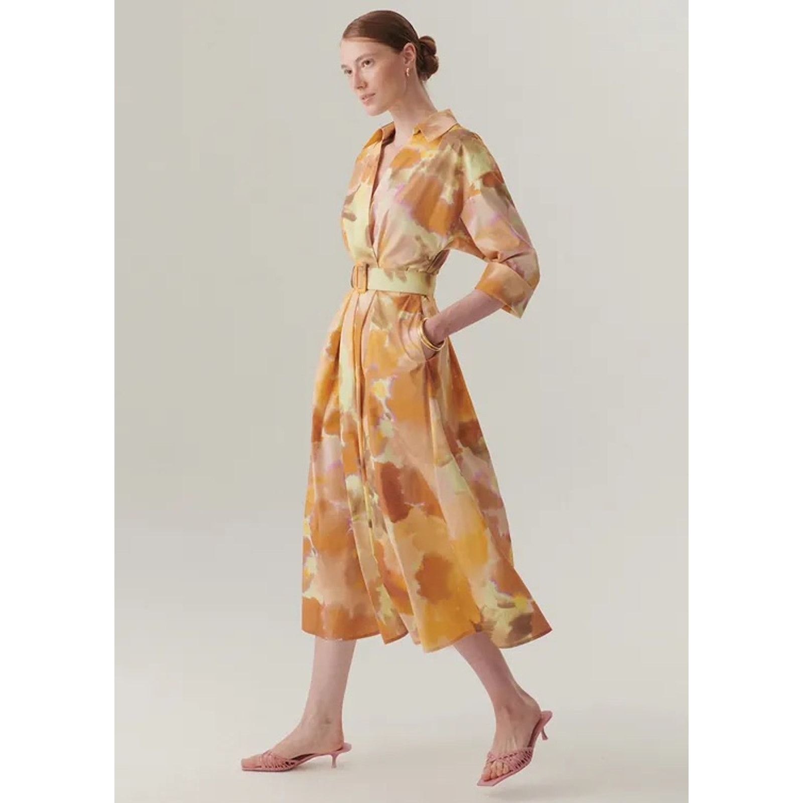Other Exquise Brooklyn Dress Watercolor Belted Size M / US 6-8 / IT 42-44 - 16 Thumbnail