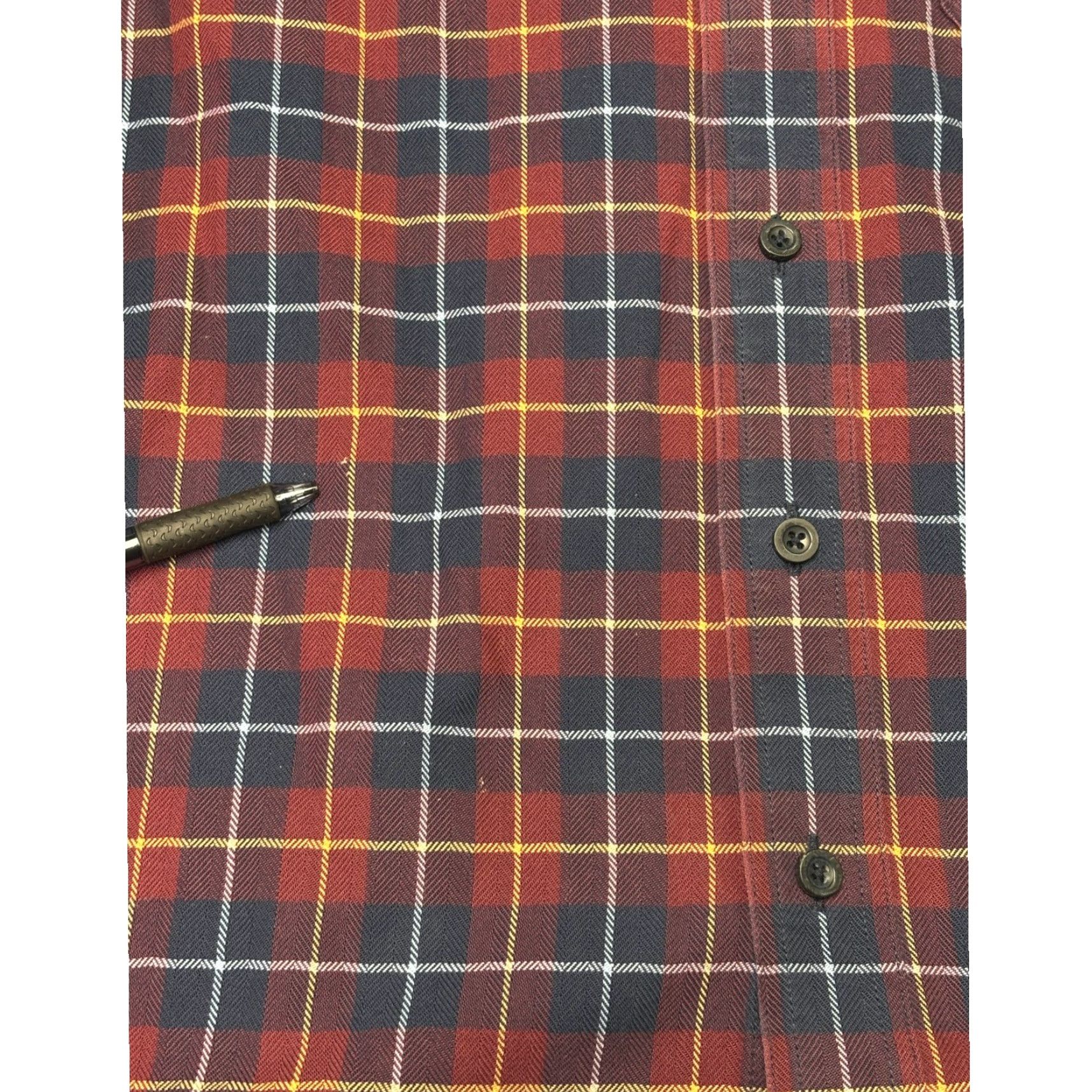 Vintage L.L.Bean Mens Plaid Shirt Long Sleeve Button Down M-REG Red Navy Yellow Cotton Size US M / EU 48-50 / 2 - 4 Thumbnail