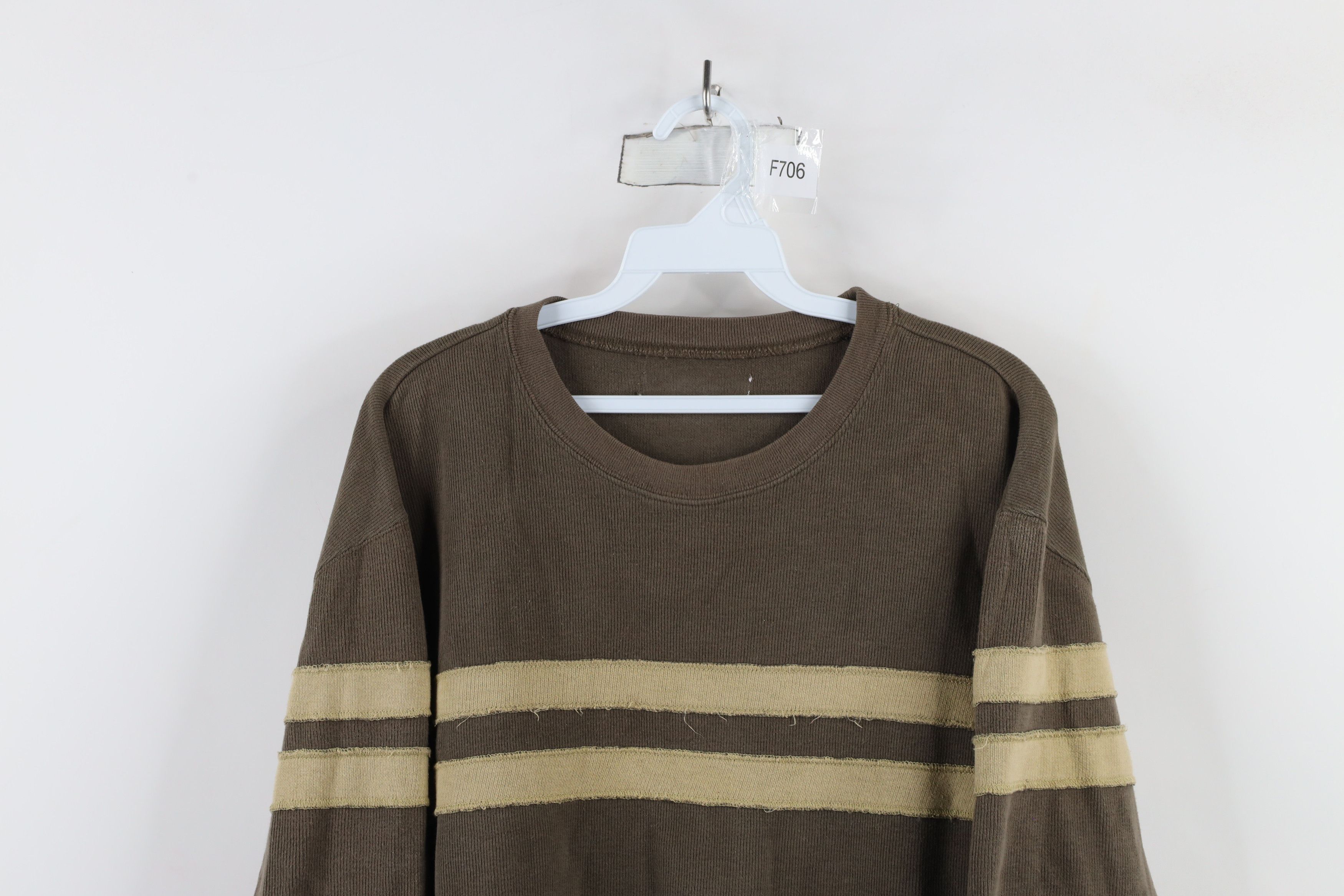 Vintage Vintage 90s Streetwear Block Ribbed Knit Long Sleeve T-Shirt Size US L / EU 52-54 / 3 - 2 Thumbnail