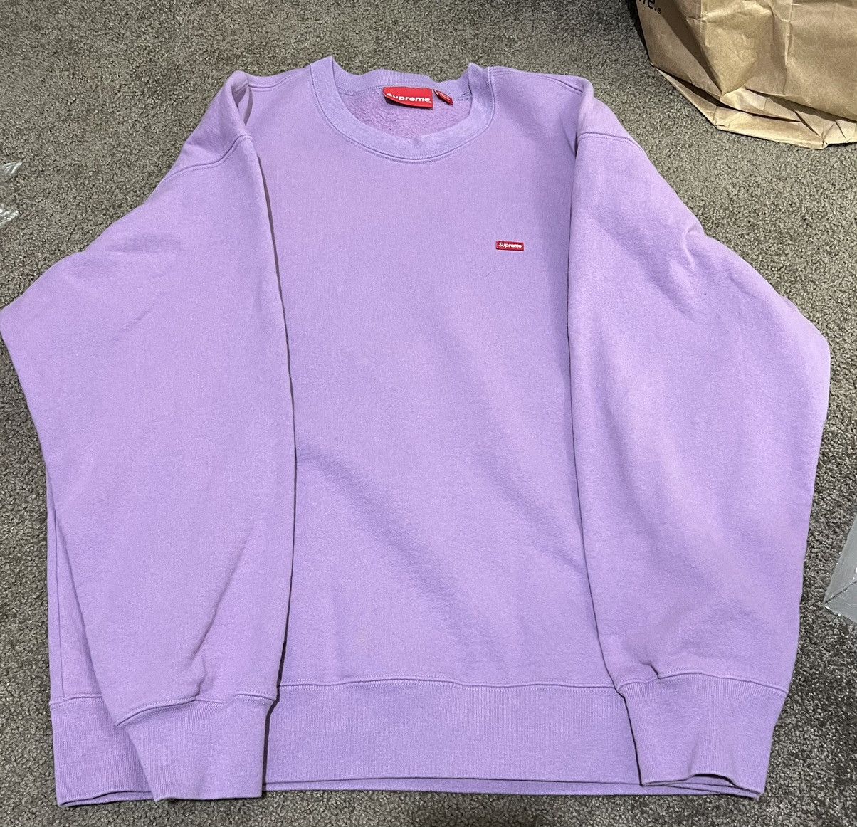 Supreme Supreme Small Box Logo Crewneck Sweatshirt Violet Purple 