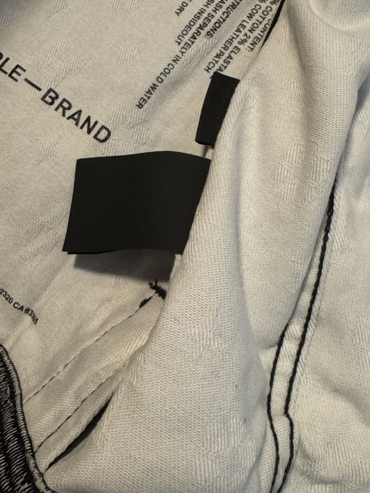 Purple Brand Purple Brand Black Denim White Monogram Flocked Jacket L Size US L / EU 52-54 / 3 - 12 Thumbnail