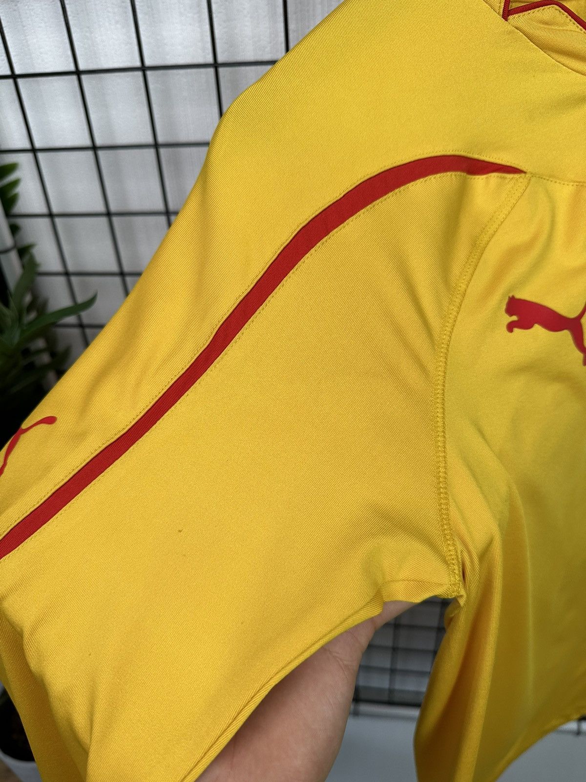 Puma × UEFA North Macedonia football jersey 2010 2013 away Men M yellow Size US M / EU 48-50 / 2 - 18 Thumbnail