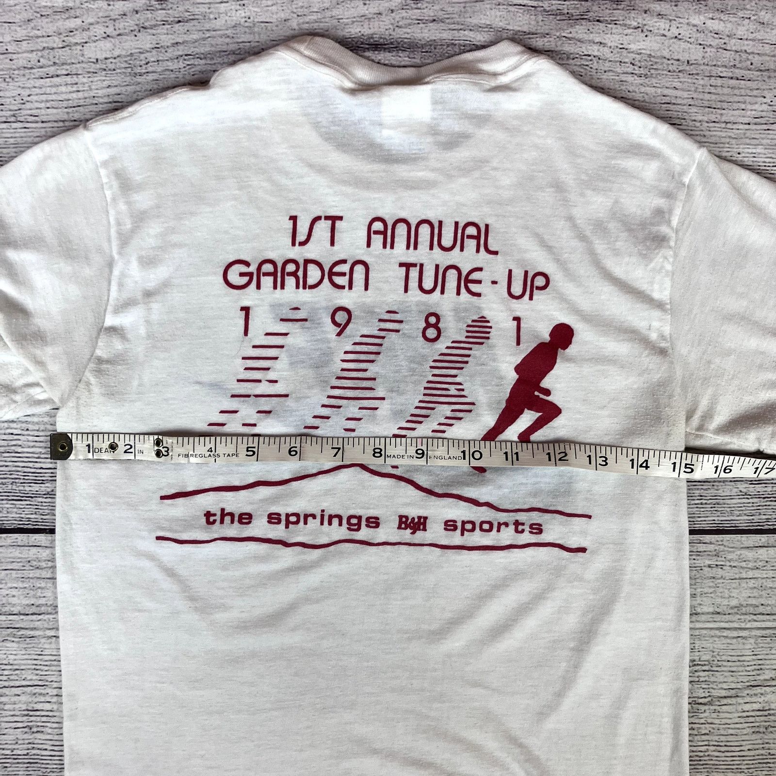 Nike × Vintage Vintage 1981 Nike Garden Tune Up Marathon T-shirt Size US S / EU 44-46 / 1 - 7 Thumbnail