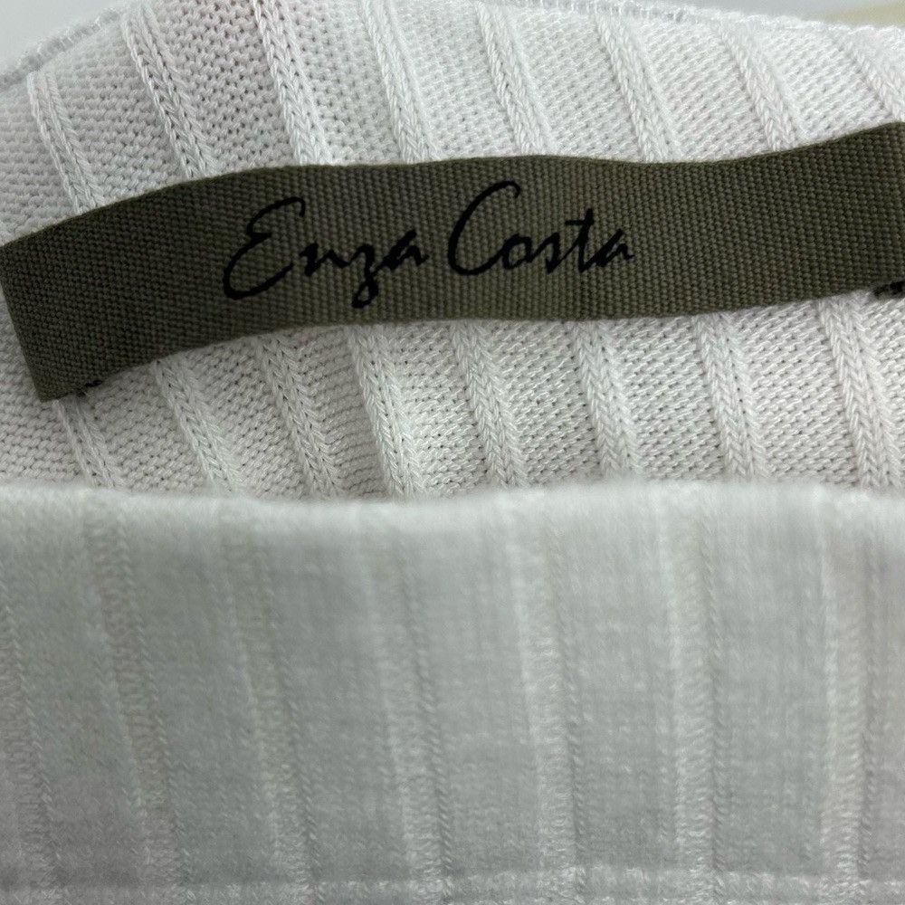 Enza Costa ENZA COSTA RIBBED-KNIT MIDI PENICL SKIRT WINTER WHITE SOFT Size 24" / US 00 / IT 34 - 9 Thumbnail