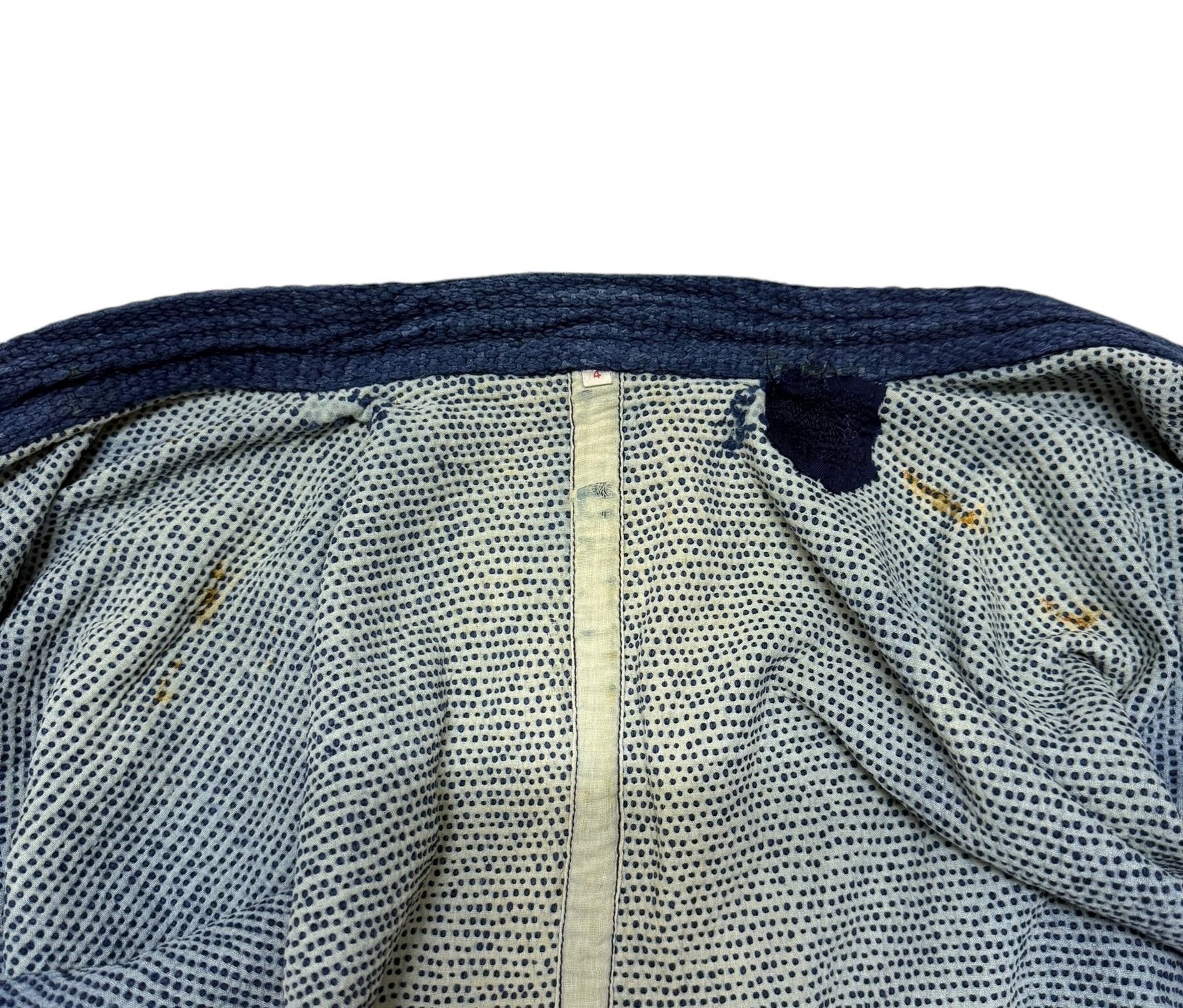 Indigo Vintage Kimono Kendo Sashiko Blue Indigo Noragi Denim Jacket Size US M / EU 48-50 / 2 - 14 Thumbnail