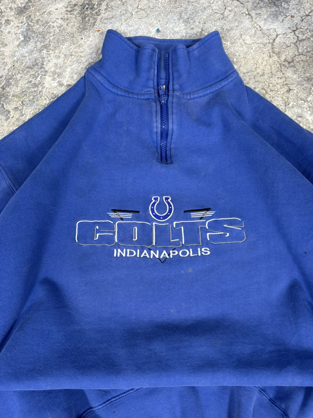 NCAA × Vintage Vintage Indianapolis Colts Quarterzip Size US XL / EU 56 / 4 - 4 Thumbnail