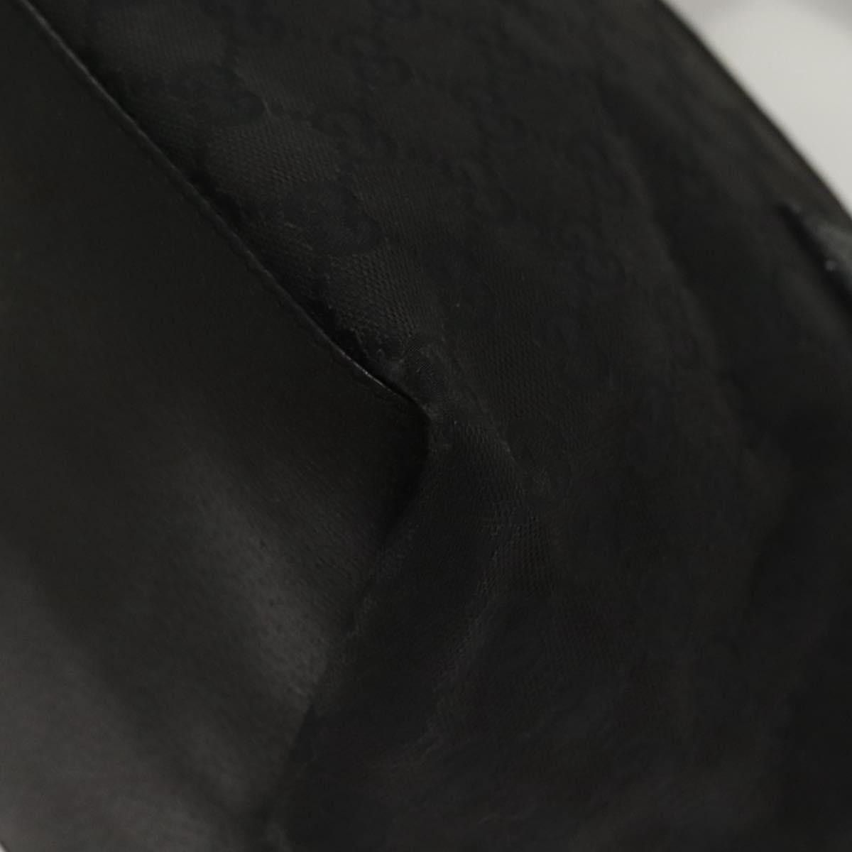 Gucci GUCCI GG Canvas Web Sherry Line Tote Bag Black Silver Size ONE SIZE - 13 Thumbnail