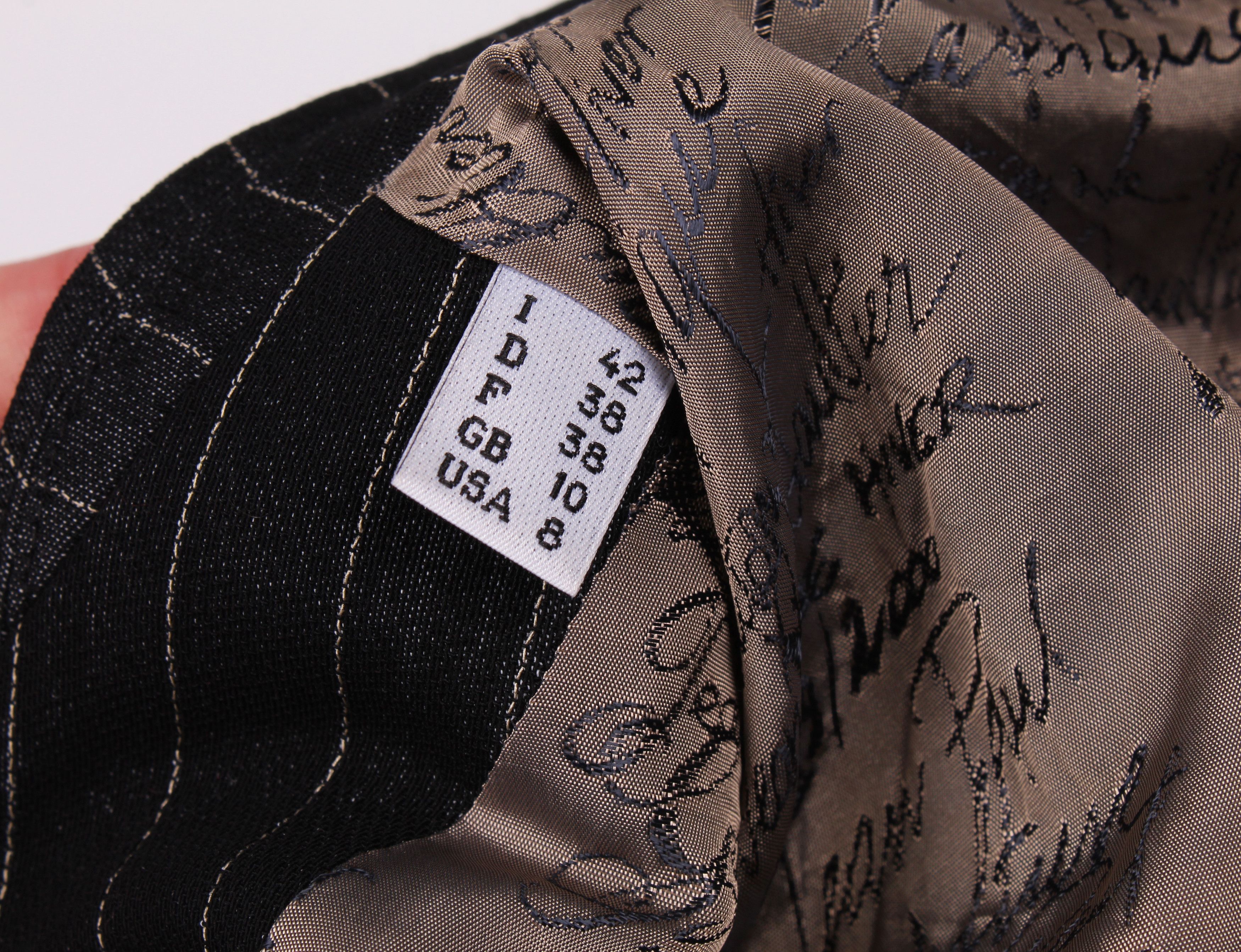 Jean Paul Gaultier × Vintage Jean Paul Gaultier Classique Vintage Striped Stunning Blazer Size M / US 6-8 / IT 42-44 - 9 Thumbnail