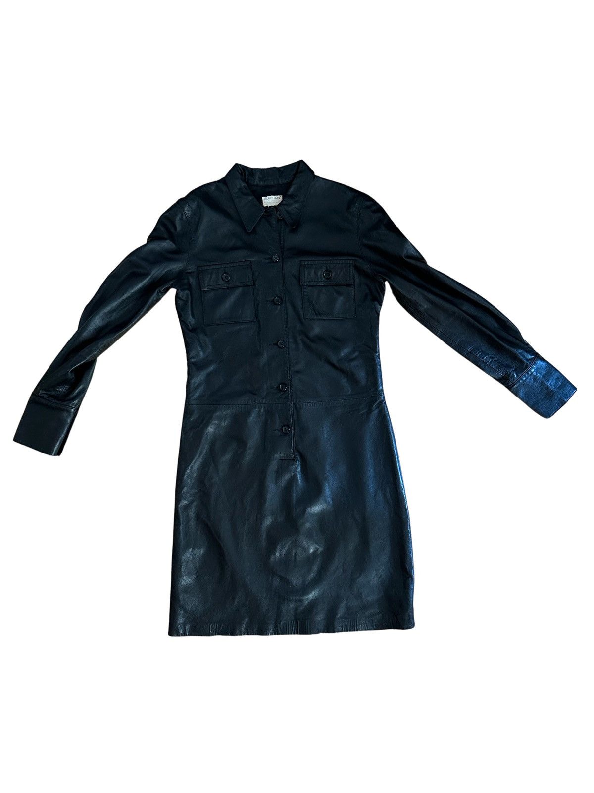 Helmut Lang Helmut Lang 1997 Leather Shirt Dress Size S / US 4 / IT 40 - 11 Thumbnail