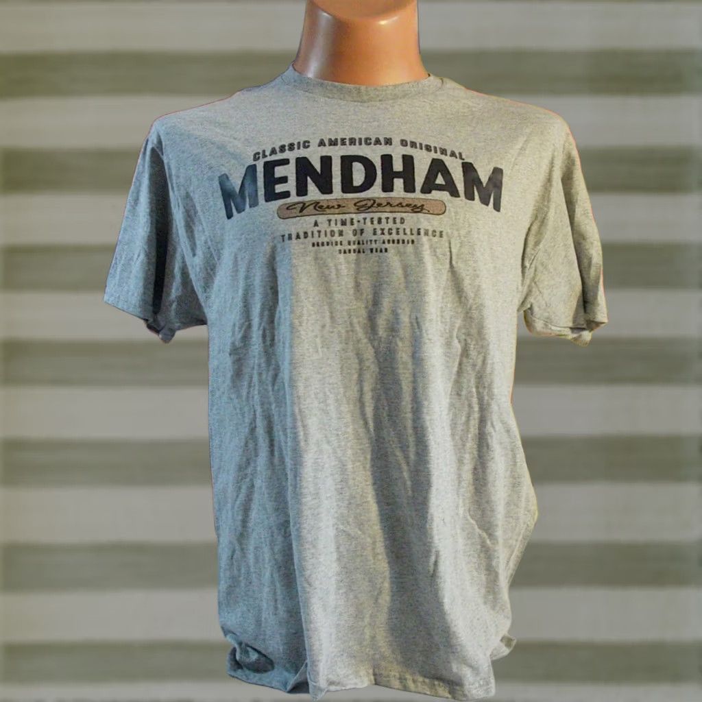 Fruit Of The Loom MENDHAM NEW JERSEY Graphic T-Shirt Mens Large Fruit of the Loom Gray 90% Cotton 10% Polyester Shirt Regular Fit Size US L / EU 52-54 / 3 - 1 Thumbnail