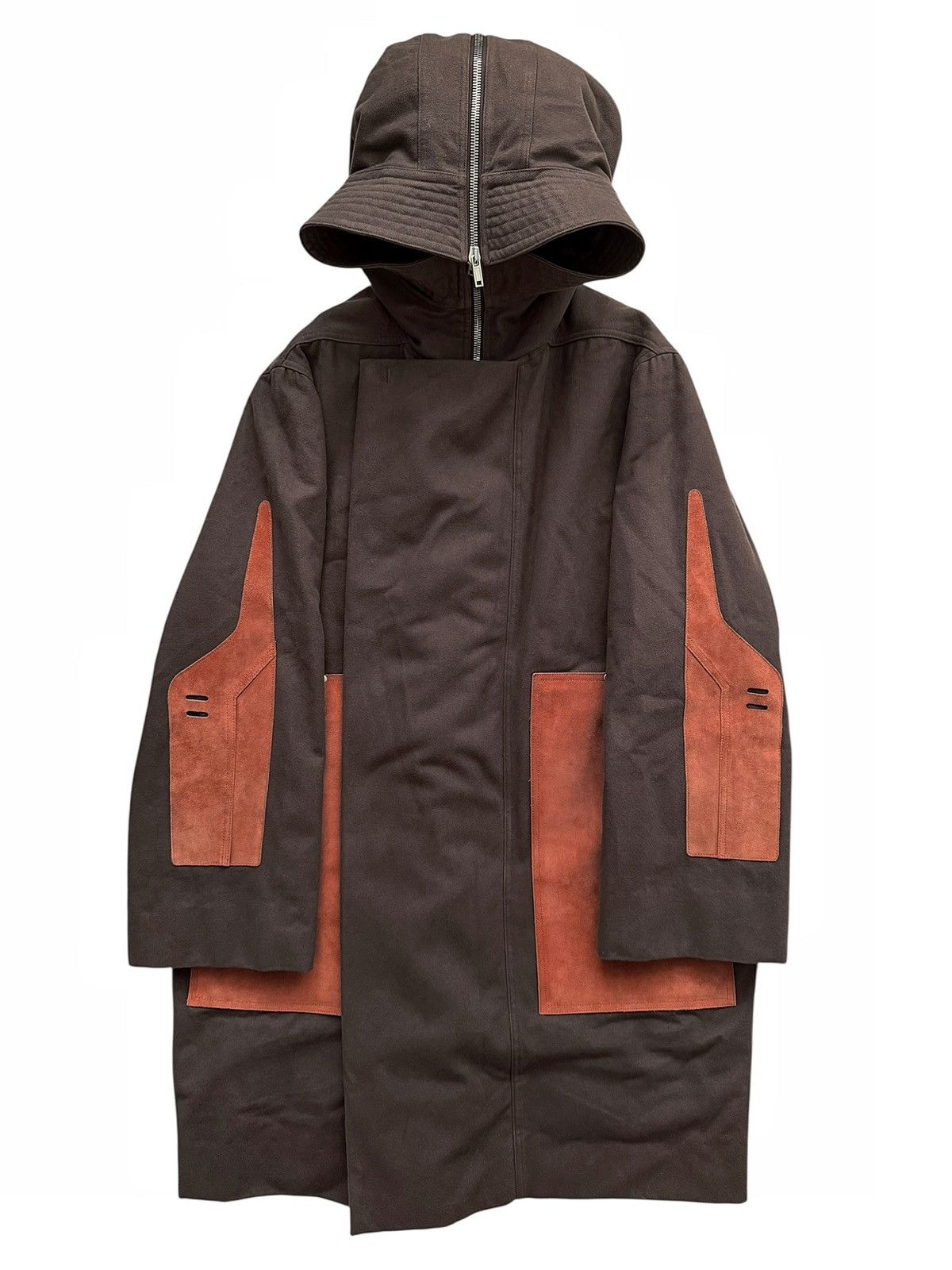 Rick Owens RARE 2019 Larry GIANT Sisy Suede Panel Parka Size US M / EU 48-50 / 2 - 3 Thumbnail