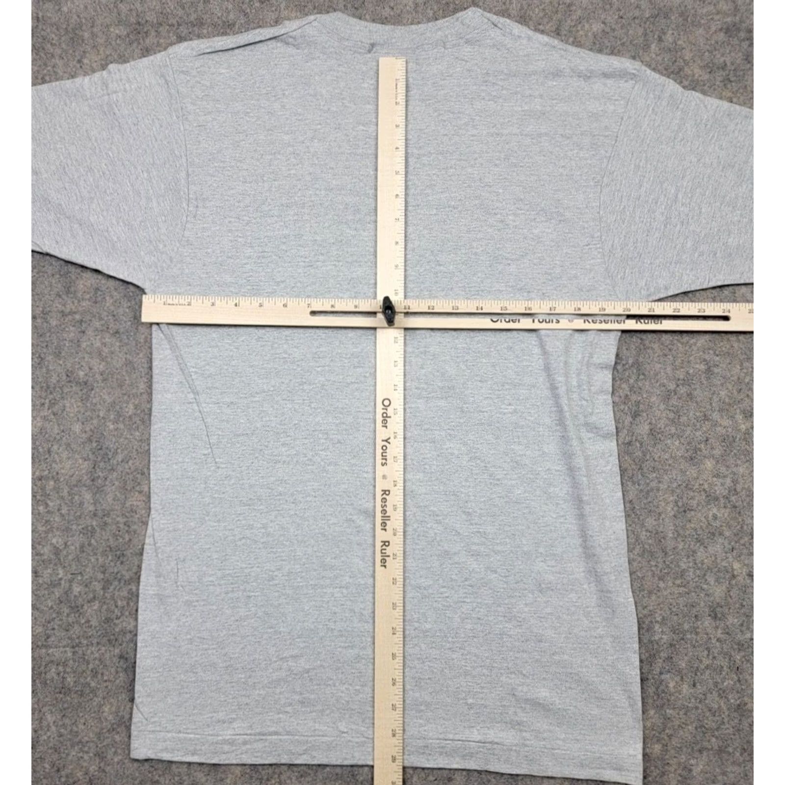 Fruit Of The Loom Fruit of the Loom No Guts No Glory Shirt Gray Adult Large Vintage Y2K Puff Print Mens Shirt Size US L / EU 52-54 / 3 - 6 Thumbnail