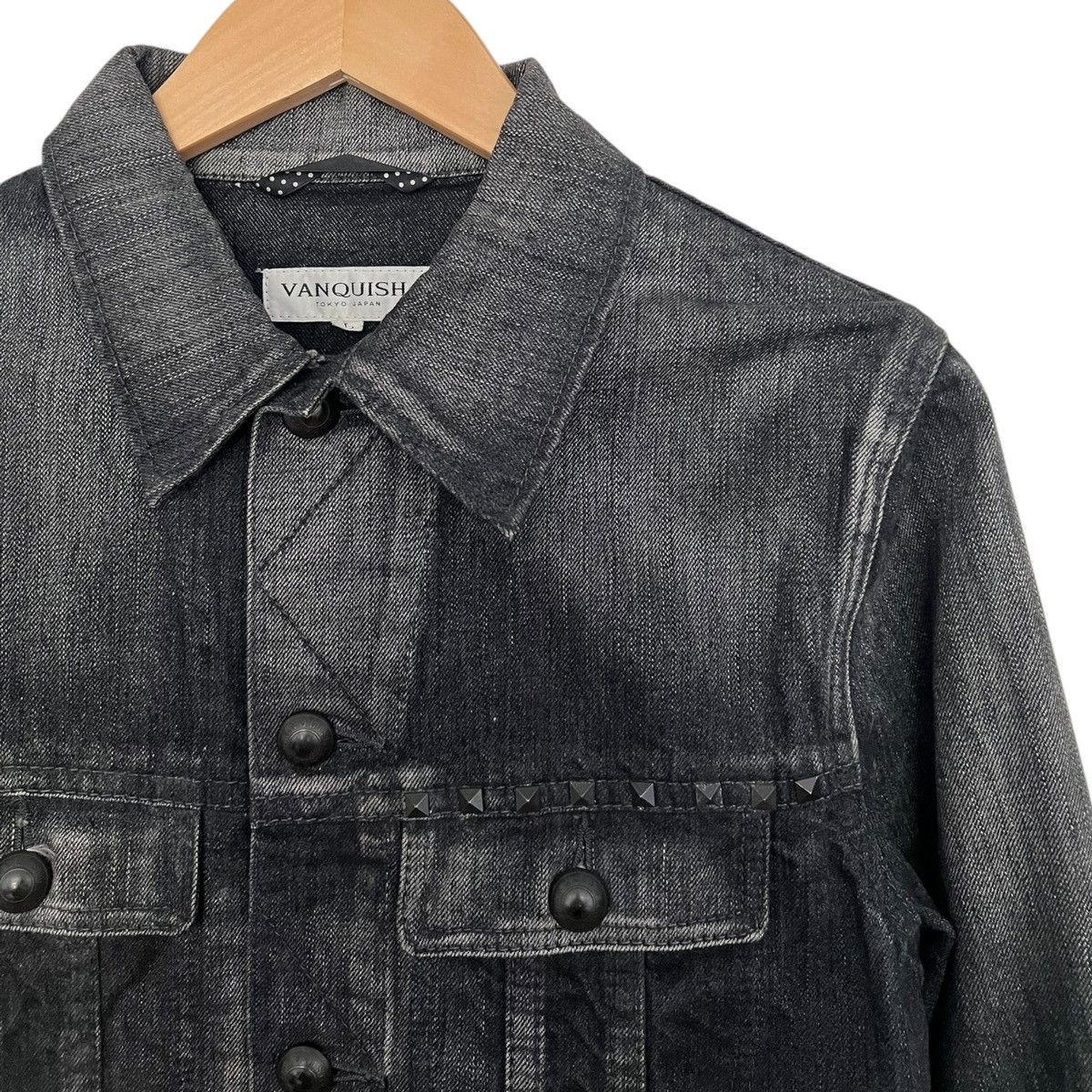Japanese Brand Vanquish stud denim jacket Size US M / EU 48-50 / 2 - 2 Thumbnail