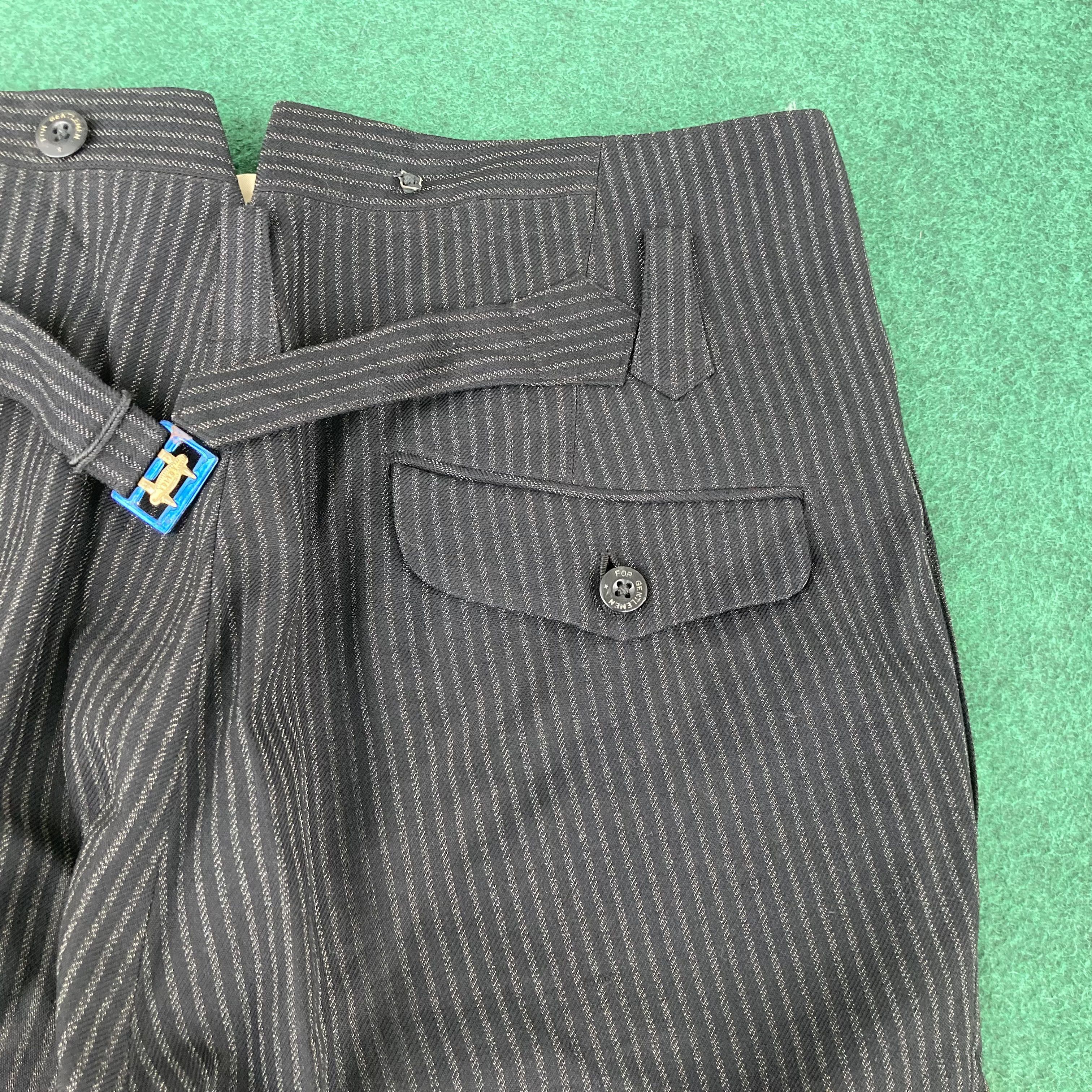 Japanese Brand × Vintage Vtg Hickory Pant Buckle Back Button 60s 70s Workwear Jeans Size US 32 / EU 48 - 14 Thumbnail