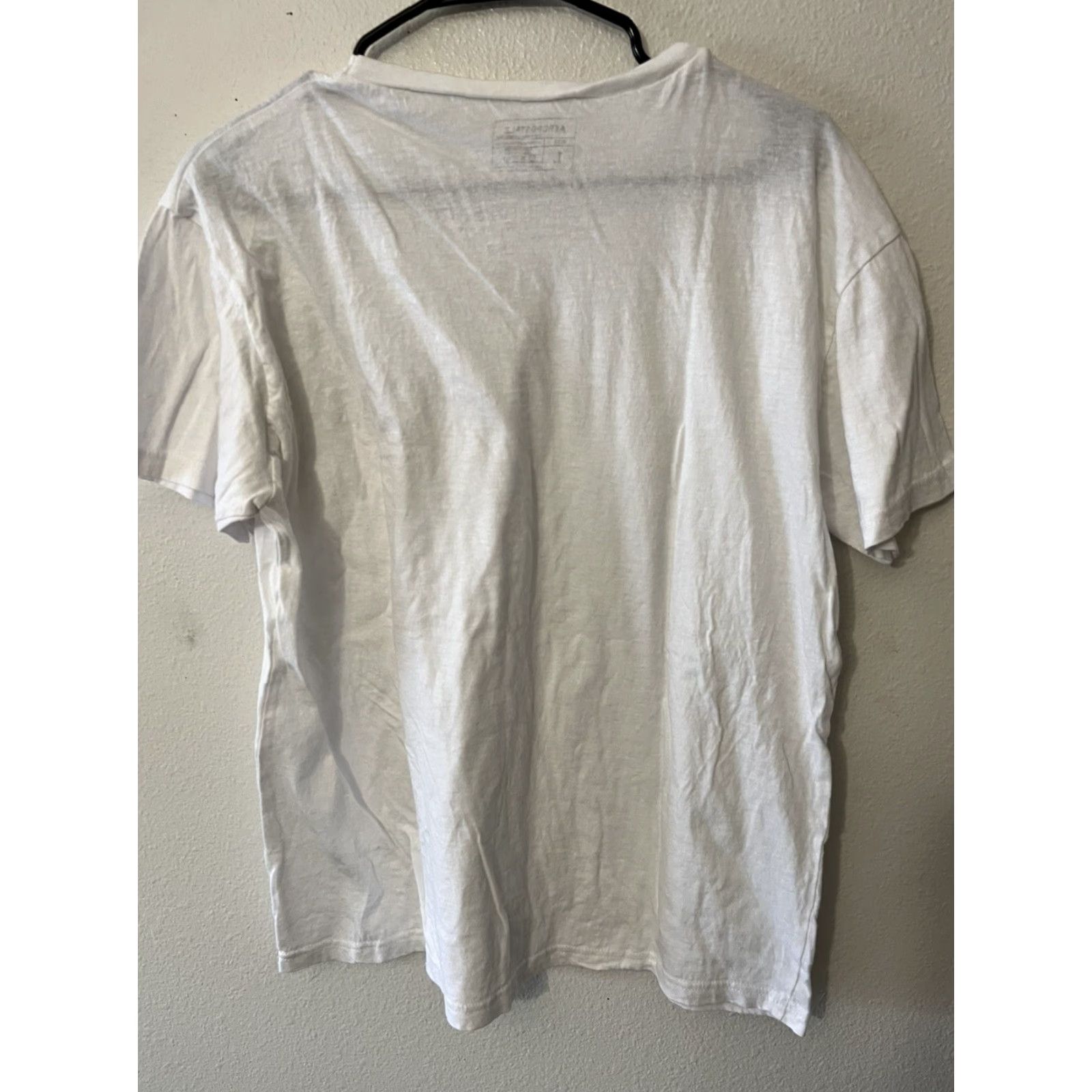 Aeropostale VINTAGE Aeropostale Shirt Men L White Solid 90s Casual Tee Mens L White Aeropostale Shirt Size US L / EU 52-54 / 3 - 3 Thumbnail