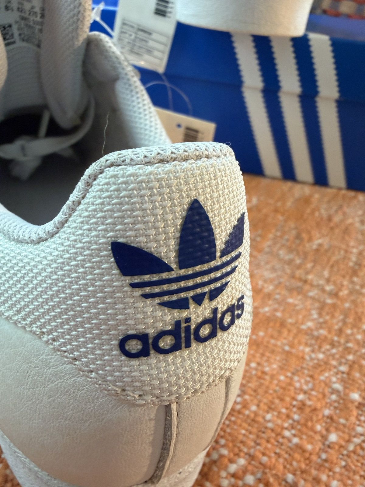 Adidas White On Blue Adidas Superstar Sample size 9 new Size US 9 / EU 42 - 7 Thumbnail
