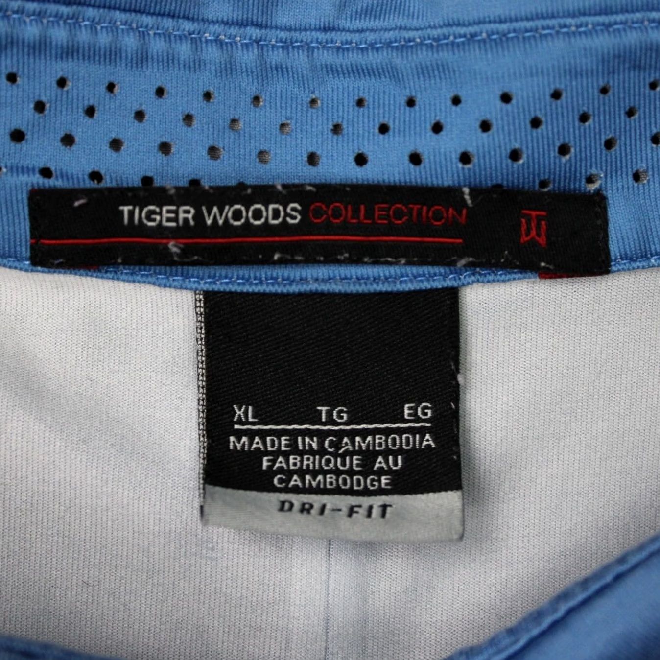 Nike Nike Tiger Woods Polo Shirt Mens XL Blue Dri-Fit Stretch Golf Short Sleeve Size US XL / EU 56 / 4 - 7 Thumbnail