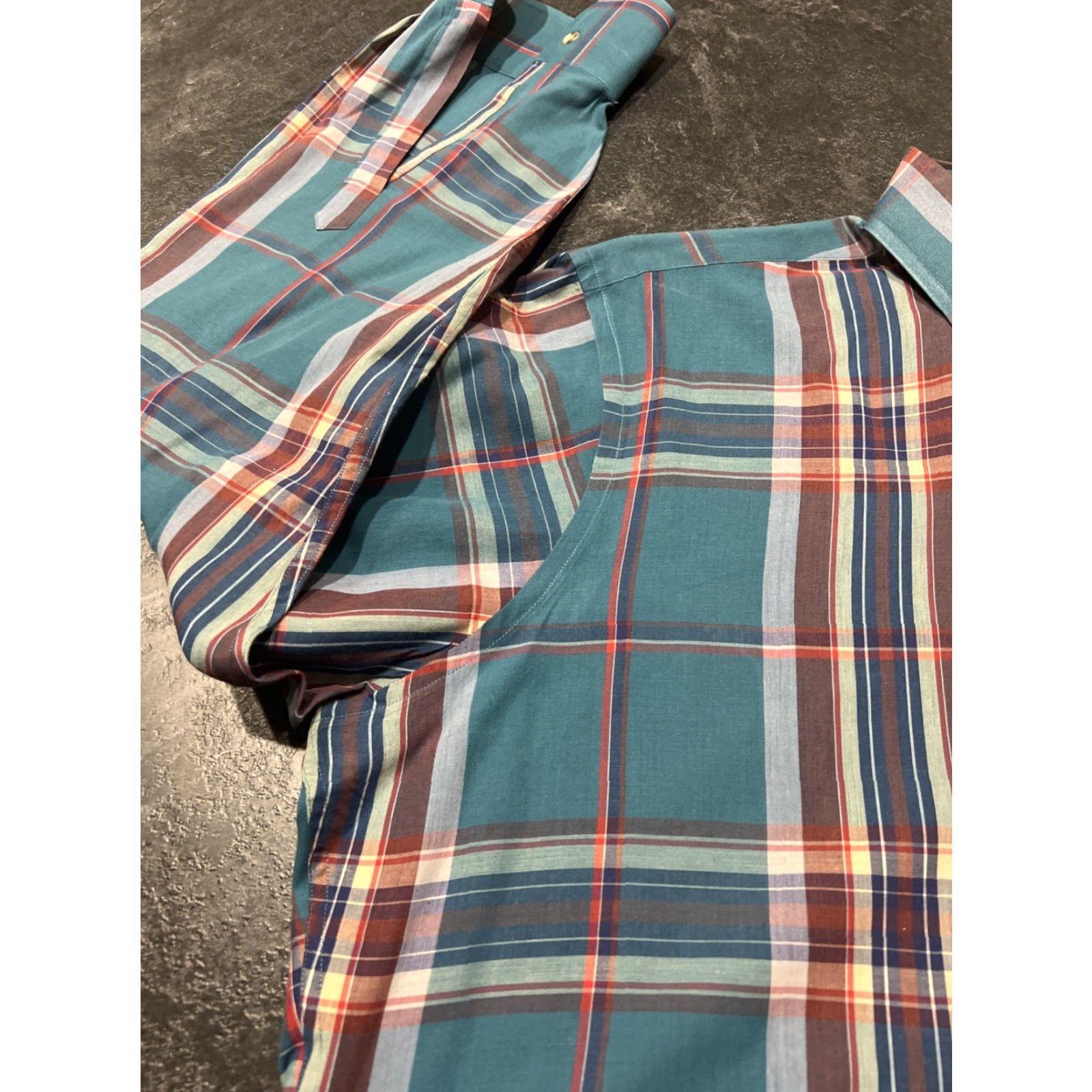 Gant GANT Shirt Mens XL Slim Button-Down Plaid HUGGER Foxhunt Multicolor 90s Classic Colorful Oxford Button-Up Long Sleeve Size US XL / EU 56 / 4 - 5 Thumbnail