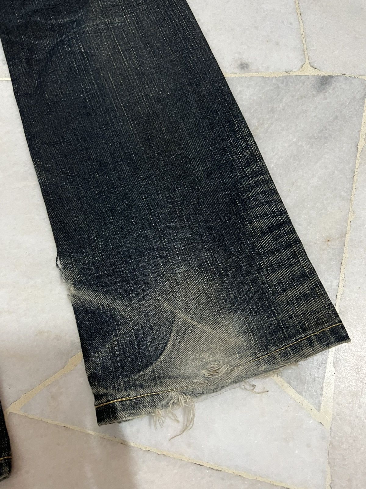 Edwin × Japanese Brand FLARE 90’S EDWIN 503 BLUE TRIP DISTRESS JEANS Size US 31 - 15 Thumbnail