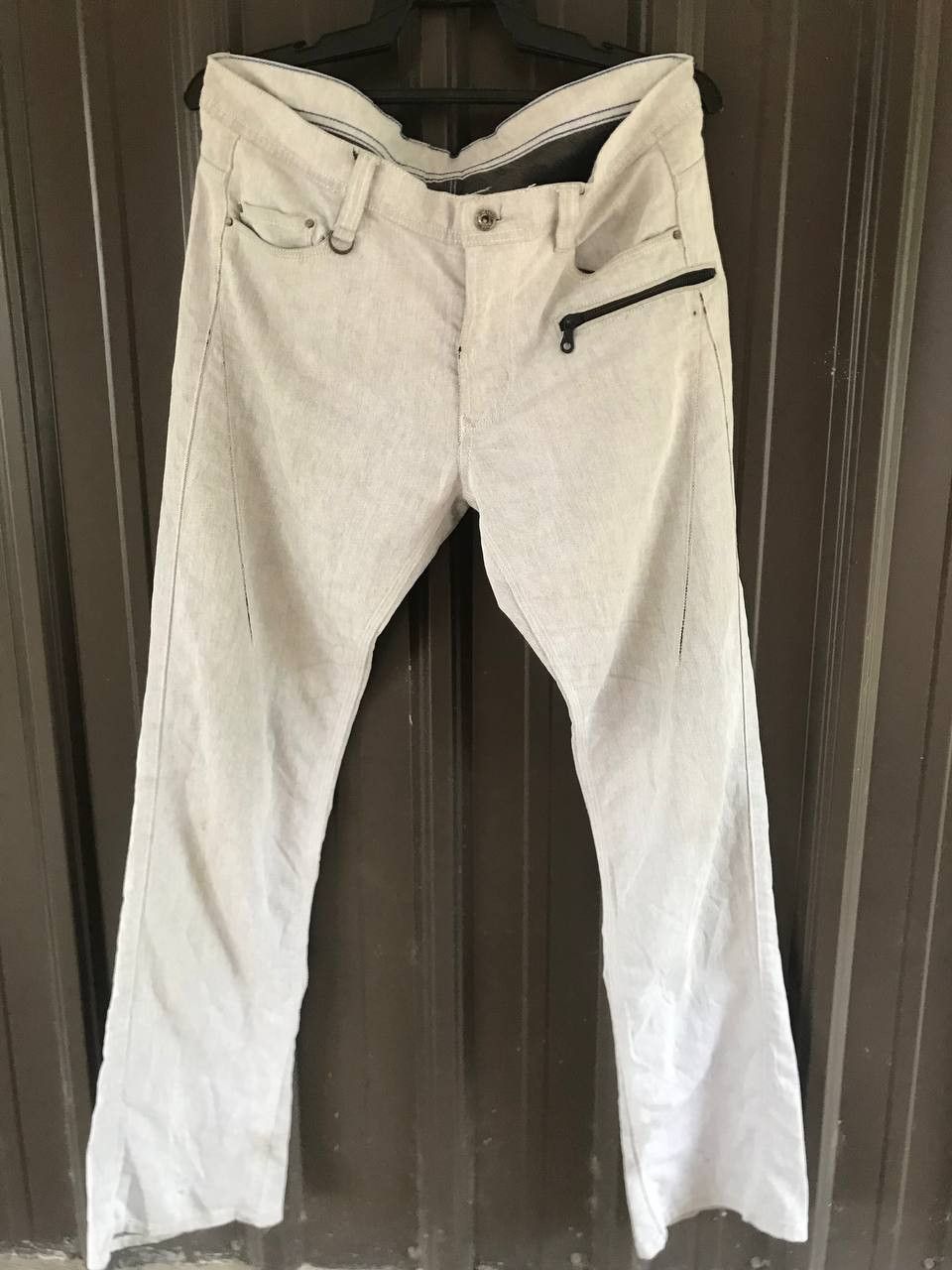 Japanese Brand × Le Grande Bleu (L.G.B.) × Nicole Club Hideaway By Nicole Super Flare Chain Pocket Jean Size US 35 - 2 Thumbnail