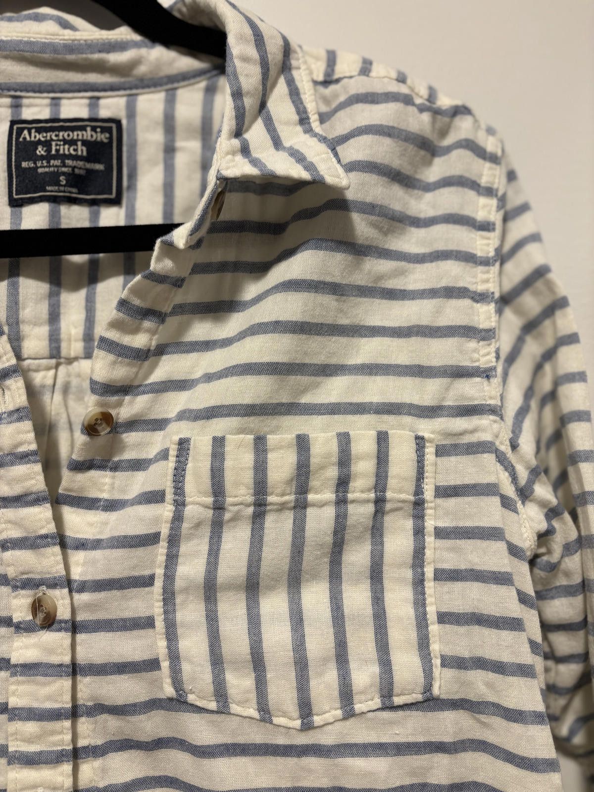 Abercrombie & Fitch Vintage y2k Abercrombie & Fitch Women's Striped Button-Up Size S / US 4 / IT 40 - 8 Thumbnail